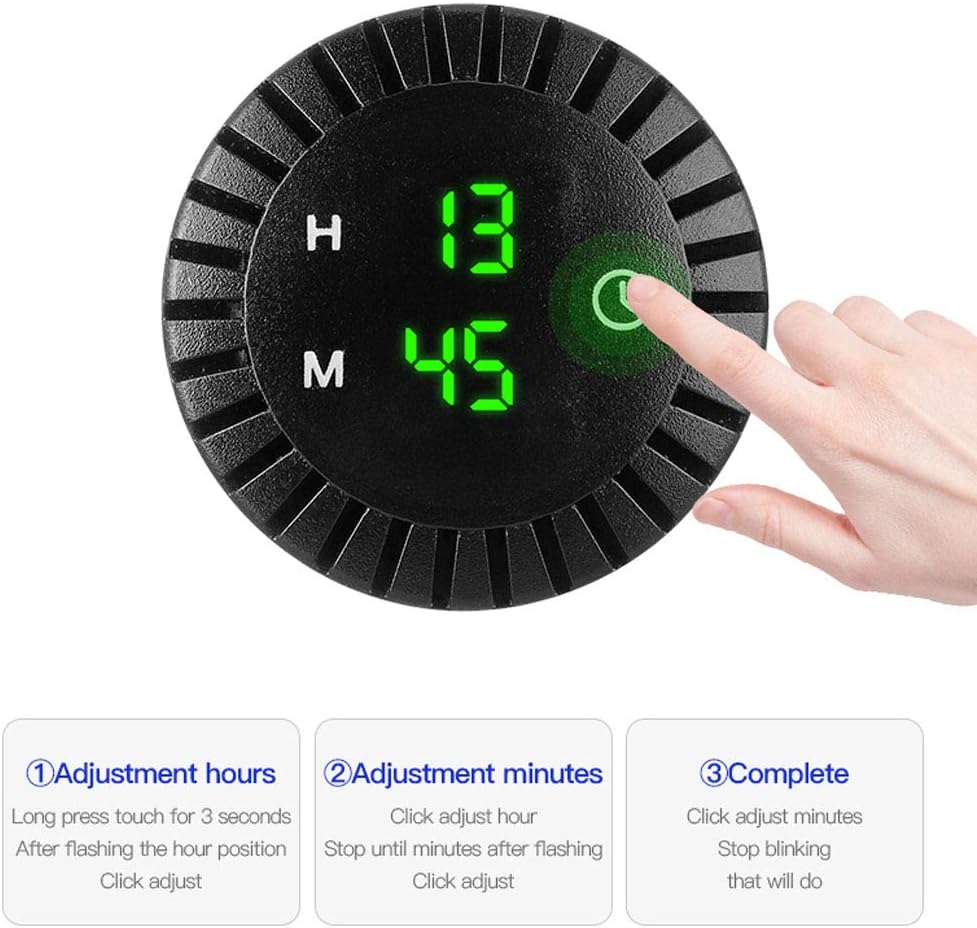 Auto Clock Digital Electronic LED for Motorcycle ATV for Cross Bike Scooters Dashboard Ornament Car-Sty Digital with Temperature