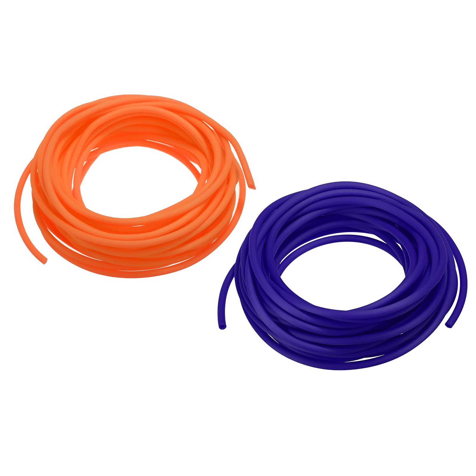 PATIKIL Rubber Cord Tube, 16ft Silicone Hollow Tubing 1/8" OD 1/16" ID for DIY Craft Beading Necklaces Bracelet Orange/Dark Blue