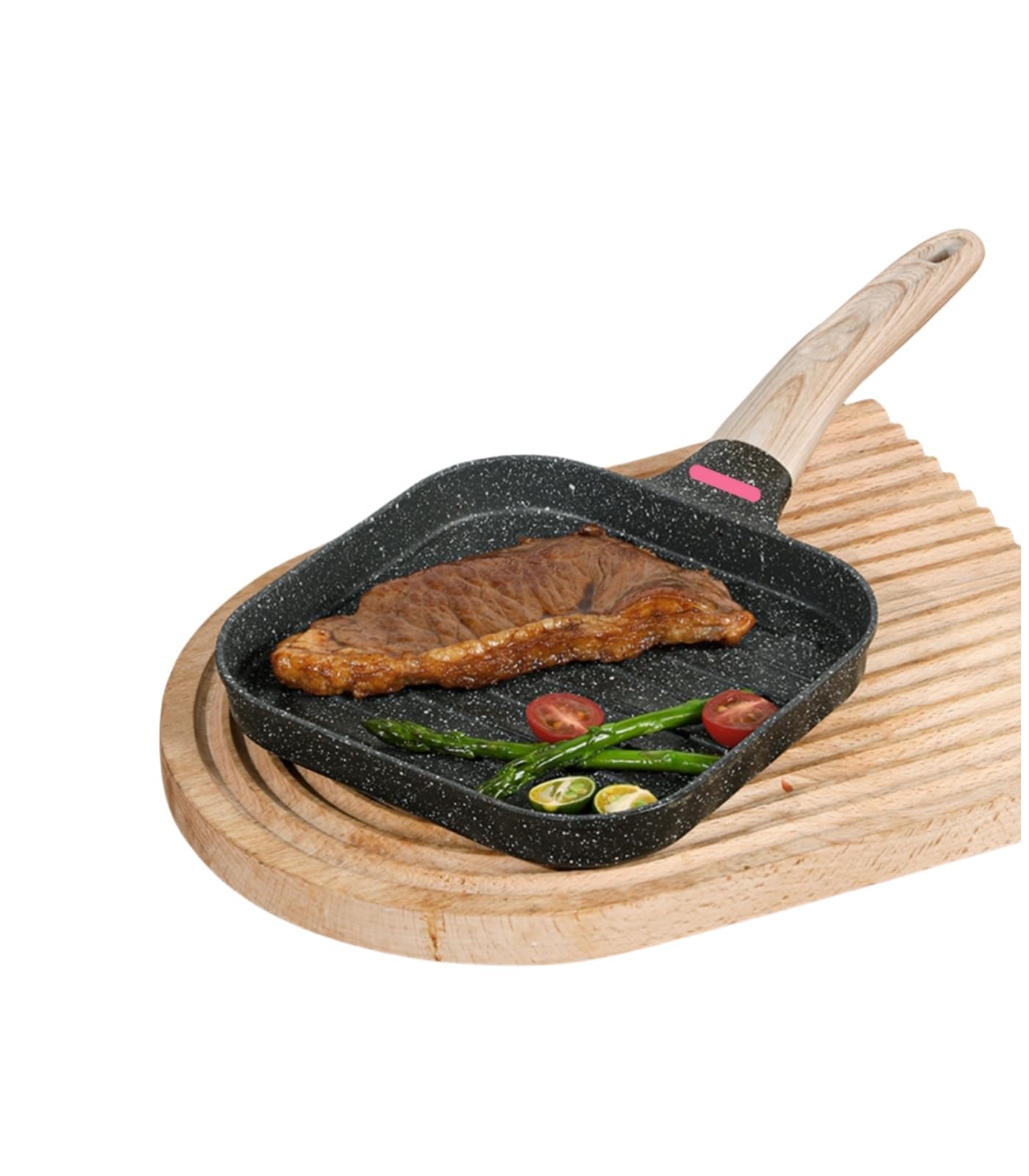 Grill Pan MINI Size19cm/7.5 Inch For Indoor Cooking Non-Stick Granite, Griddle Pan For Stove Top, Steak Pan For Stove Top, Aluminum Skillet Griddle, Single Serve