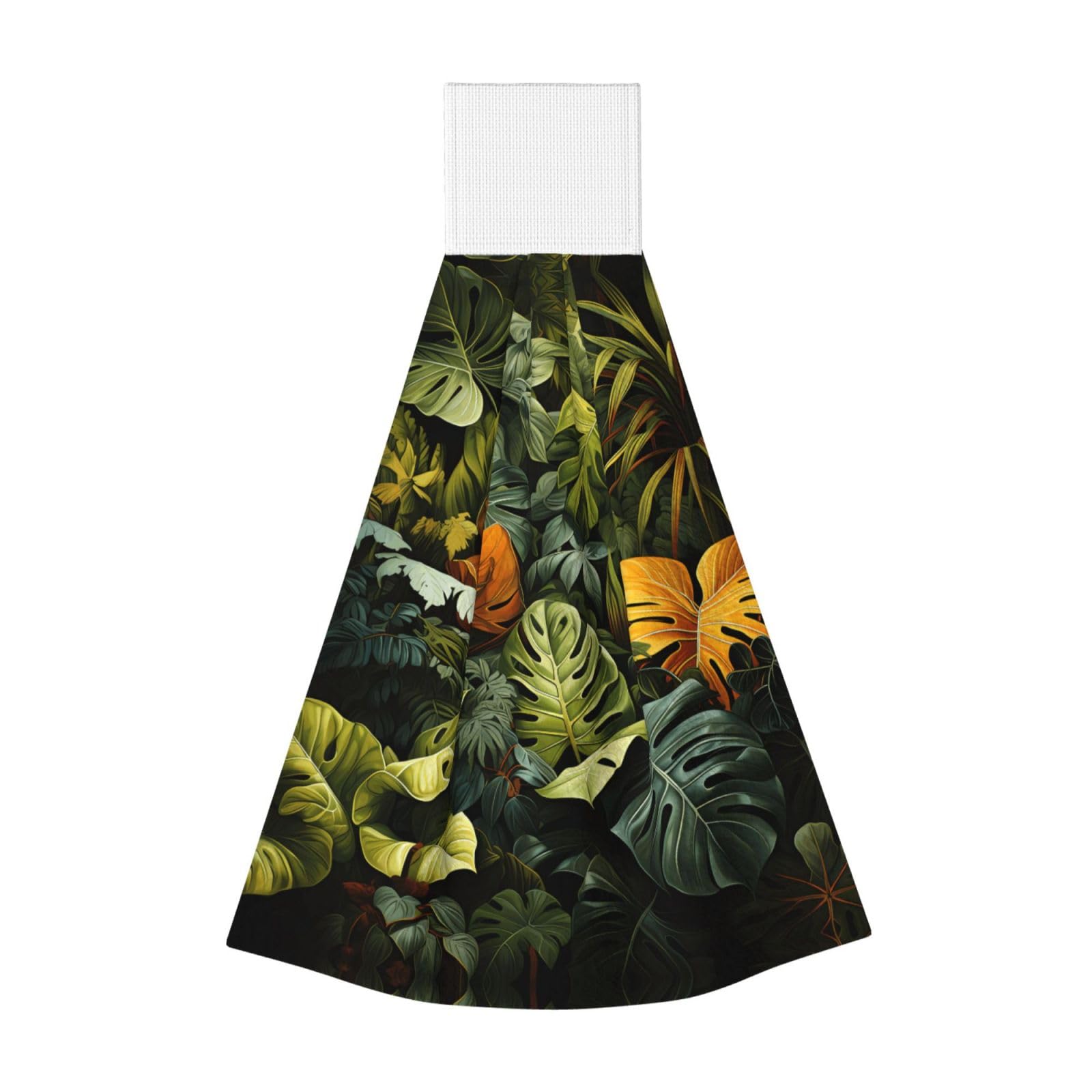 ZQYTGFDC Tropical Rainforest Palm Leaves Highly Absorbent Dish Towels Soft Coral Fleece Wipe