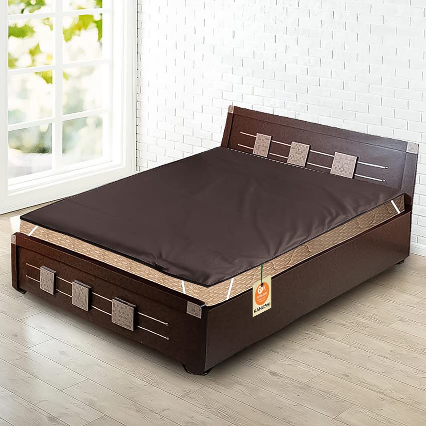 KANUSHI Industries® Bed Mattresses Protectors (VAR-Double-Bed-Sheet-W.F-NAVY-BLUE-01) (VAR-Double-Bed-Sheet-W.F-COFFEE-01)-image-10