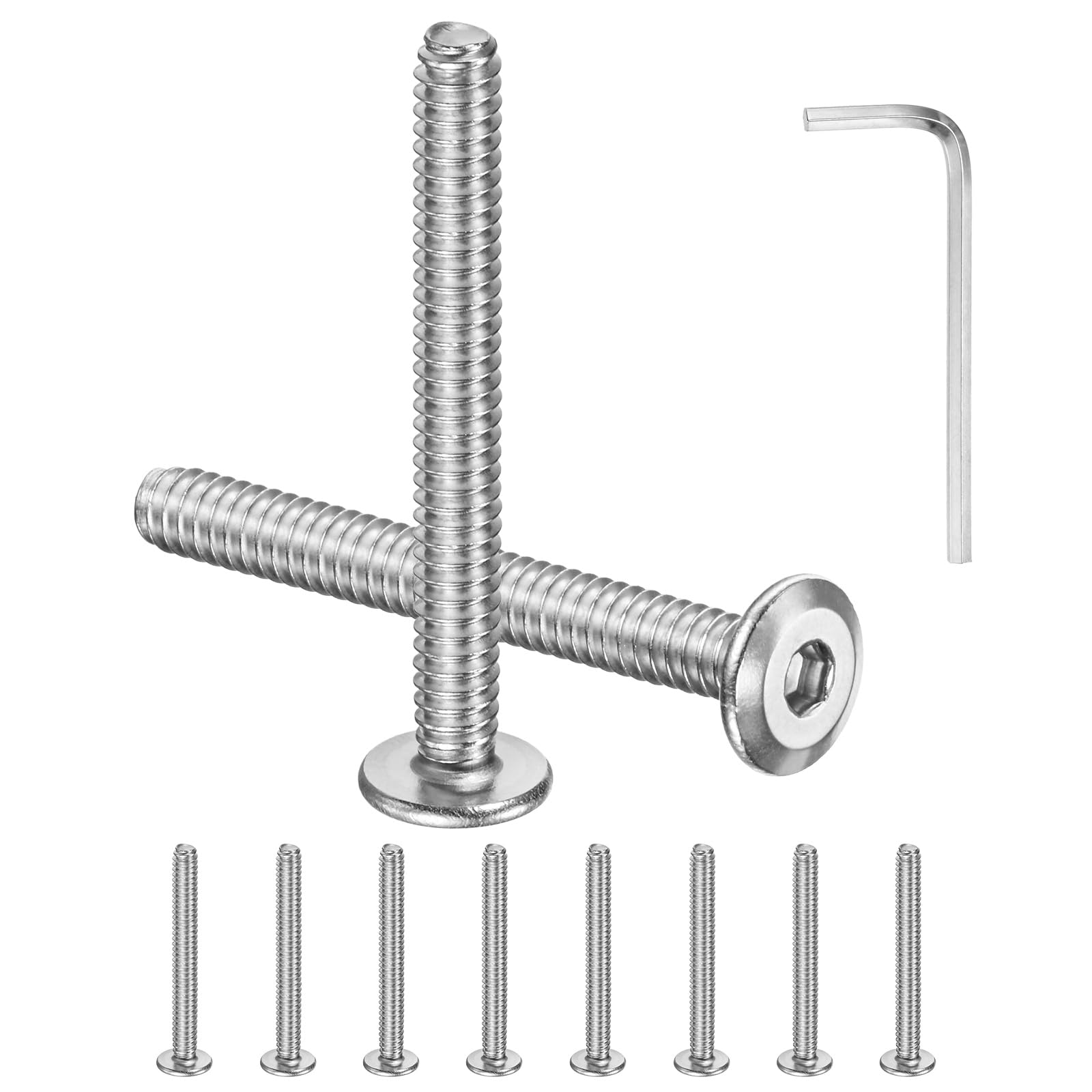 M METERXITY 10-Pack Flat Head Socket Cap Screws