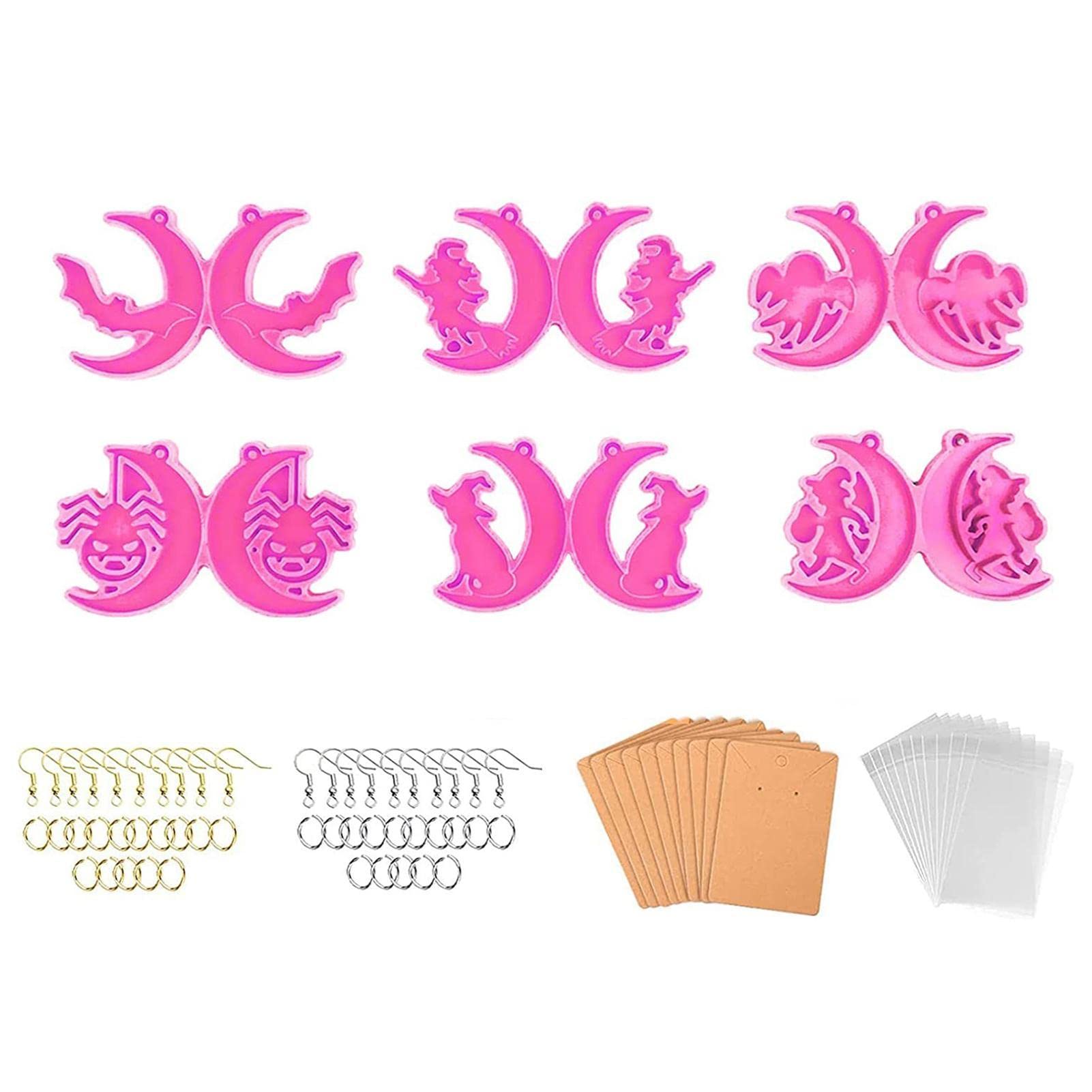 Moldes de fantasma para Halloween que facilitan el desmolde de figuras con flores secas