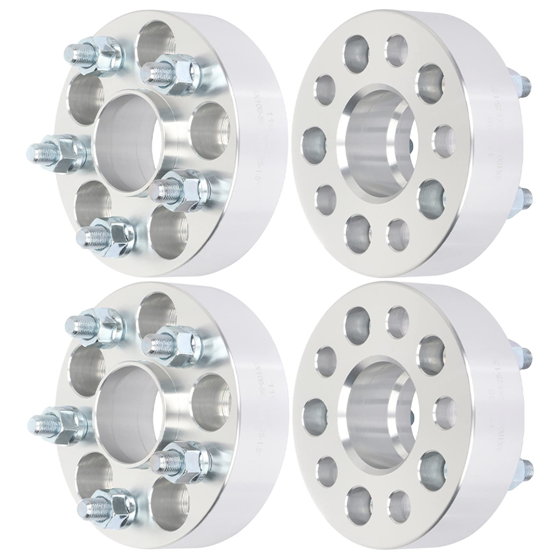 SCITOO 4Pcs 5x100 Wheel Spacers 1.5 inch for Subaru Silver Wheel Adapters