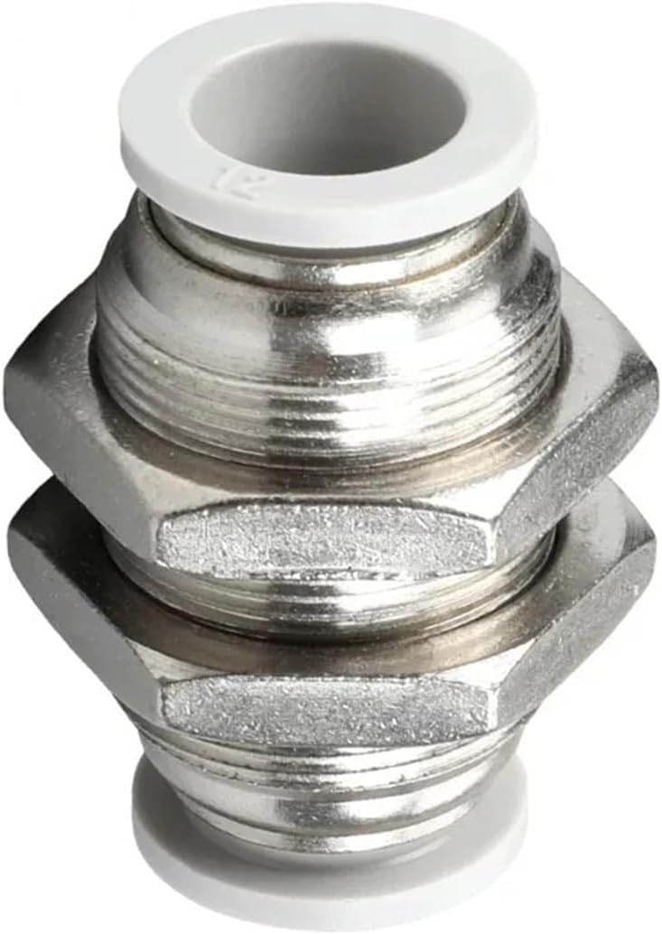 5/10/20pcs PM Pneumatic compressor Air Hose Quick Connector Kit Tube Pipe Straight Bulkhead Fitting Tubing Adapter 4 6 8 12 8mm(PM12-12 O.D.12MM,10pcs)