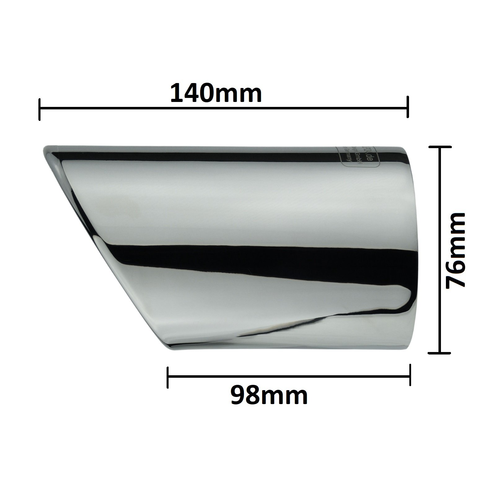 2 Końcówki Rury Wydechu, kolor Chrom polerowane, stal nierdzewna, polerowana, oslony ompatybilna z A4 B8 A5 8T Q5 8R 65mm Plug & Play - L&P A294