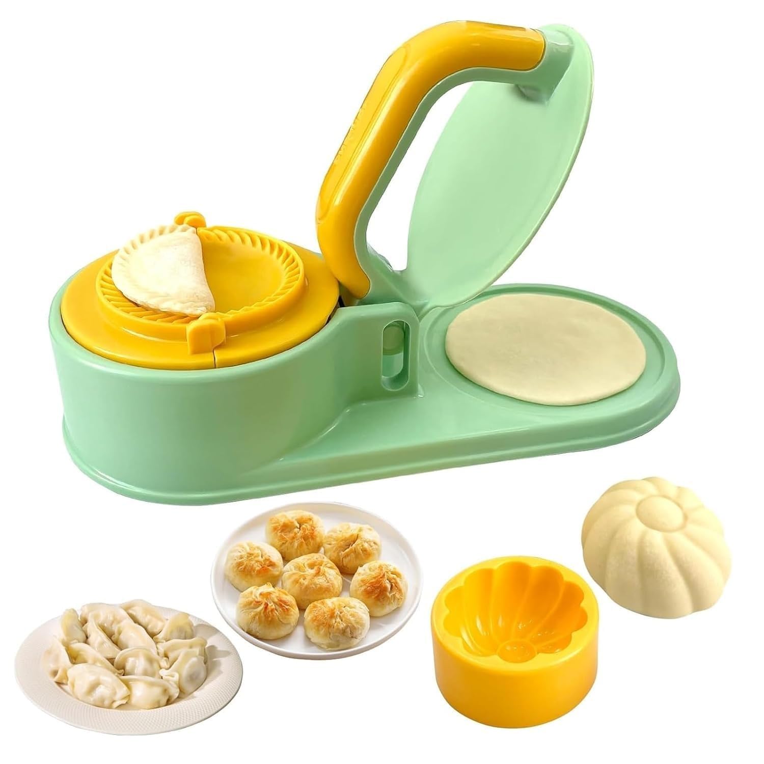 3 in 1 Dumpling Maker – Dumpling Mould, Dough Press & Momos Maker Tool for Momos, Gujiya, Ravioli & Stuffed Snacks, Easy Kitchen Dumpling Press-image-47