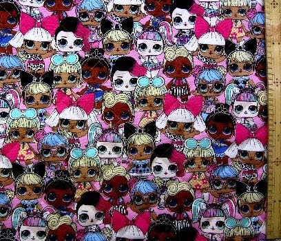 Amazon 40cm単位で販売 ｑ キャラクター キルティング 生地 L O L サプライズ エルオーエル サプライズ ピンク 柄番号２ キルト キルト生地 手芸 生地 キャラクター 布 ピロル 布 生地 通販