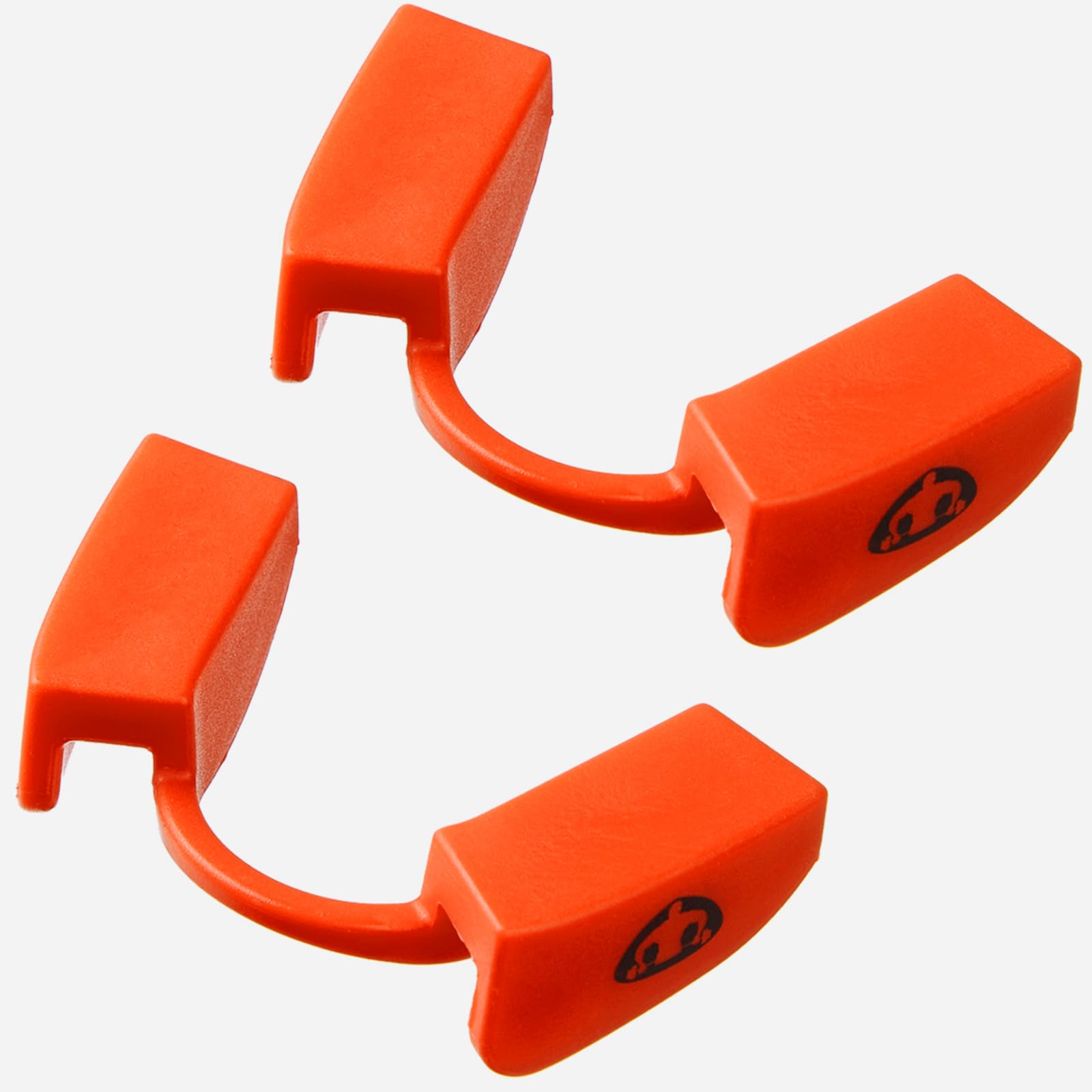 Powerlifting Mouth Guard, Sports Mouthguard for Fitness,Weight-Lifting Mouthpiece for All Strength Training Sports -Low Jaw (2 Pack Orange)