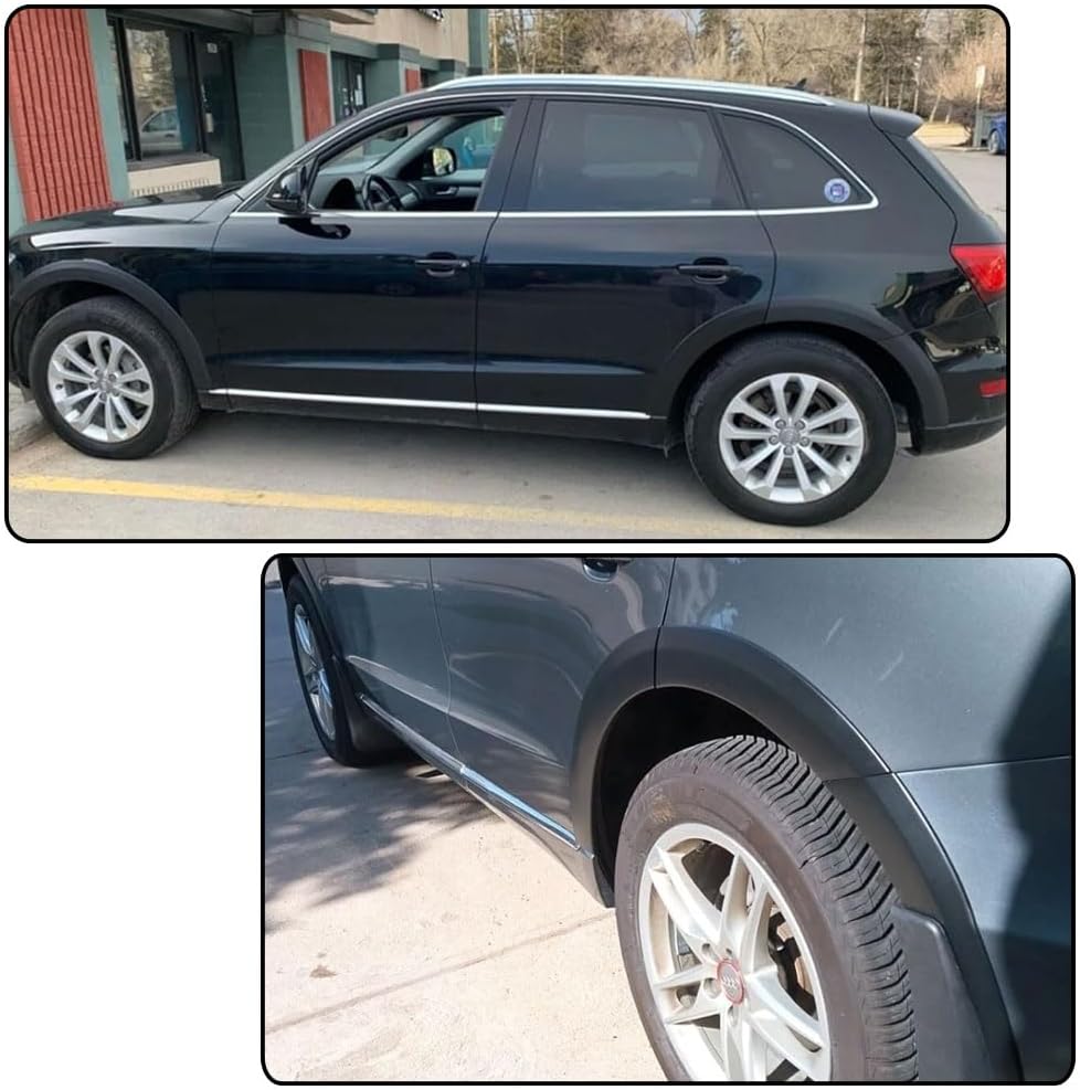 MCARCAR KIT Black Wheel Arch Flares for Audi Q5 Standard SUV 2009-2016 ABS Mouding Fender Cover Trims Factory Outlet (Not for Sline)