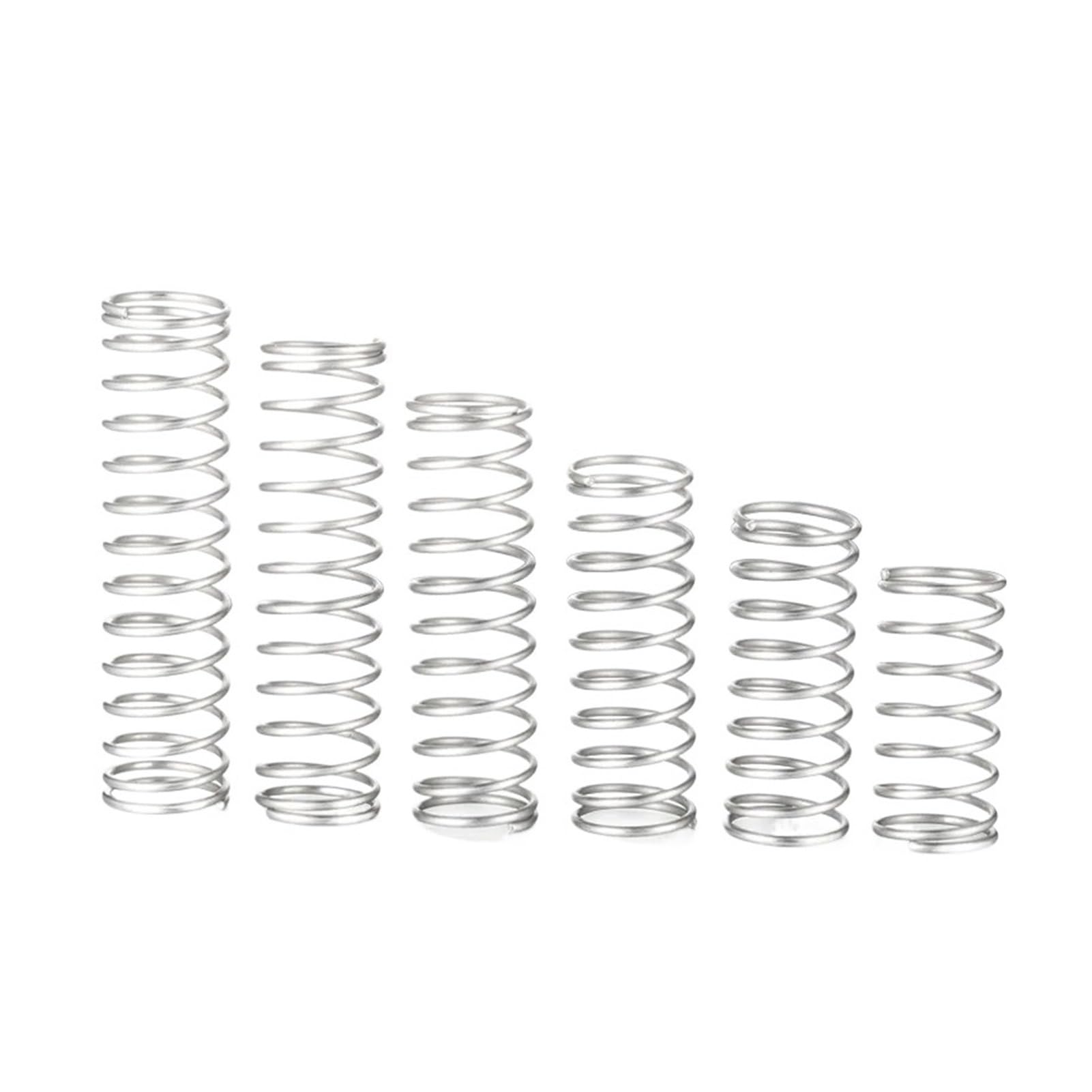 Resortes de compresión 10 piezas de resorte de compresión pequeño de acero inoxidable de diámetro exterior de 0,3, 0,4, 0,5, 0,6, 0,7 y 0,8 mm.(5mm,12mm,0.6mm)