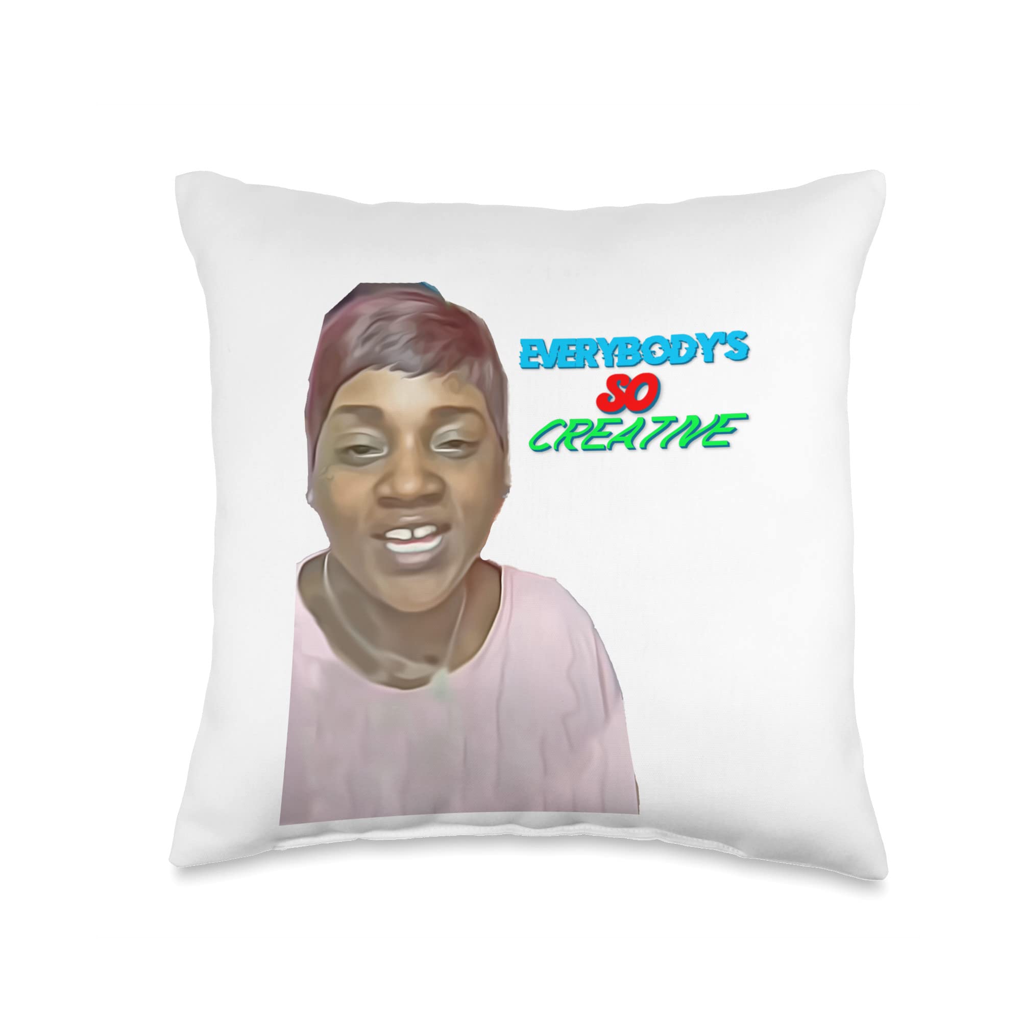 Everybody's So Creative Throw Pillow, 16x16, Multicolor