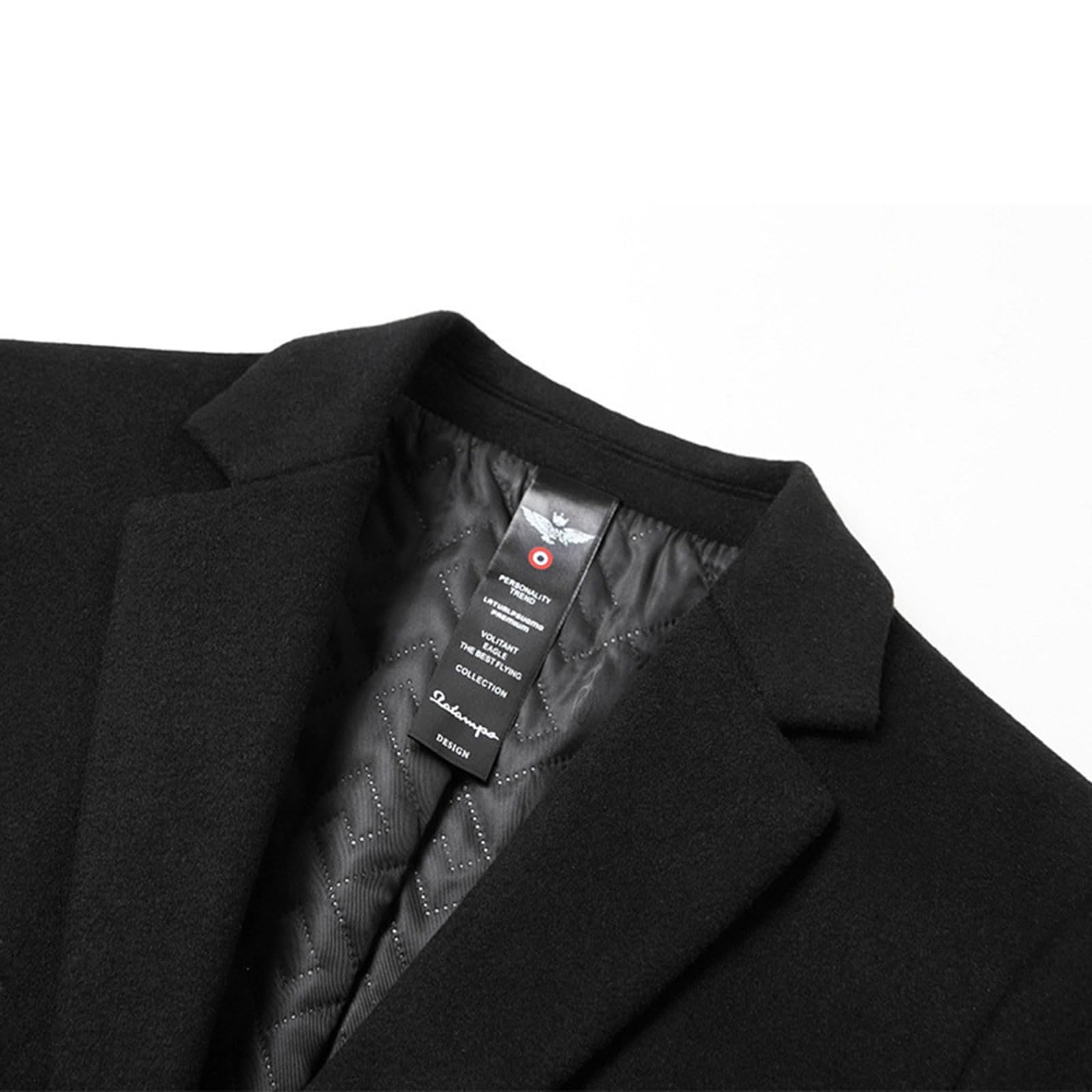 Trench Uomo Lungo - Impermeabile da Uomo in Lana con Taglio Slim Elegante Giacca Top Coat Monopetto per Lavoro