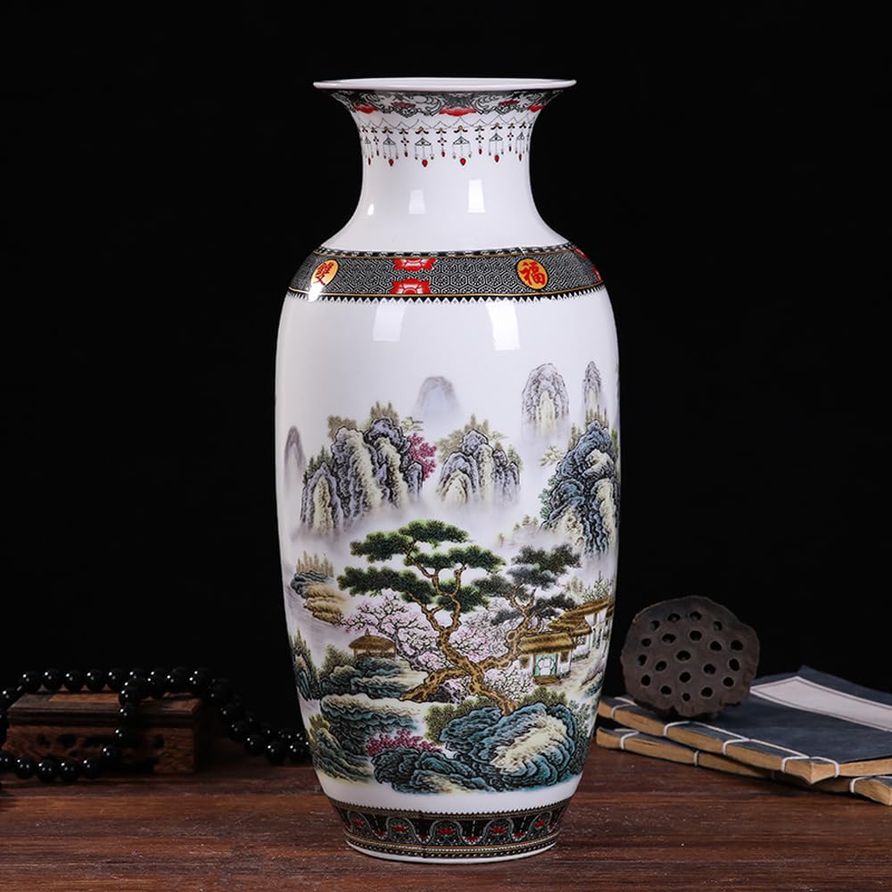 asdchZen Blue & White Porcelain Vases Antique Vase Blue And White Chinese Vase,Plant Containers Accessories Hydroponic Vase Ceramics Bamboo Flower Flower Creative,C
