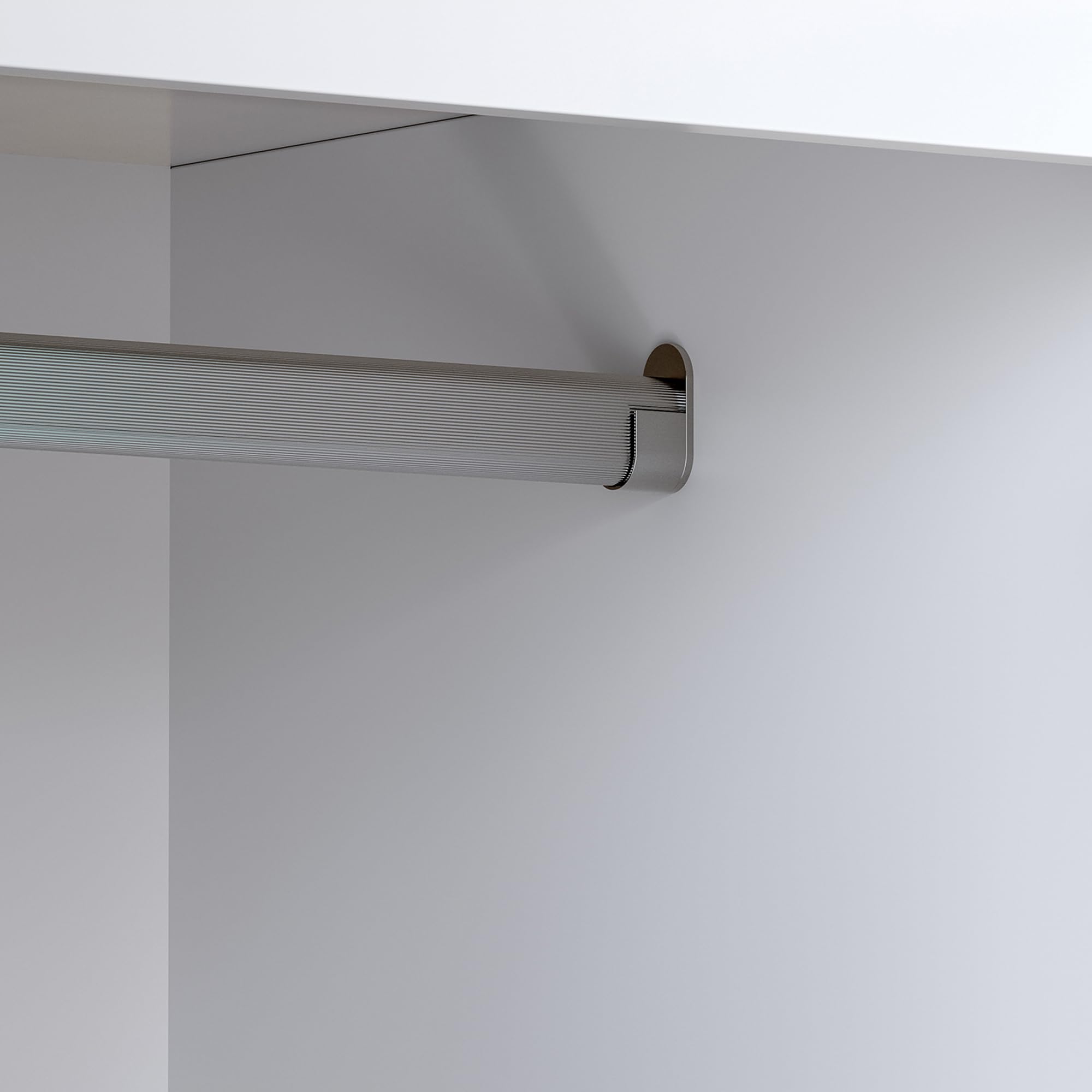 [en.casa] Armoire pour Enfants avec 2 Portes avec Poignées Centrales Barre de Penderie Tiroir Dressing Rangement MDF Panneau de Particules 123 x 60 x 40 cm Blanc Vert Menthe