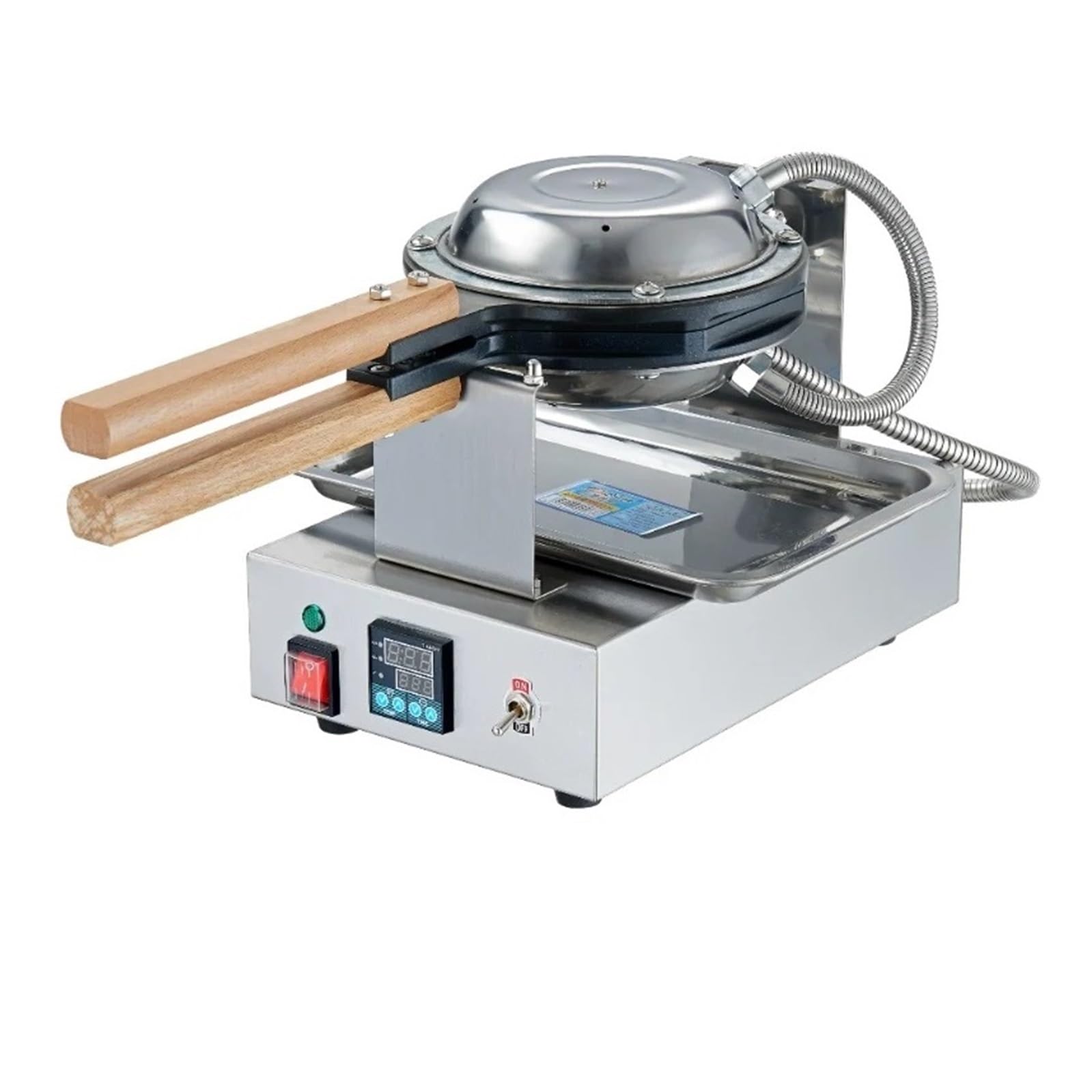 Macchina For Waffle A Bolle Rotante Elettrica Antiaderente Commerciale For La Cottura Di All'uovo Distribuzione Uniforme Del Calore