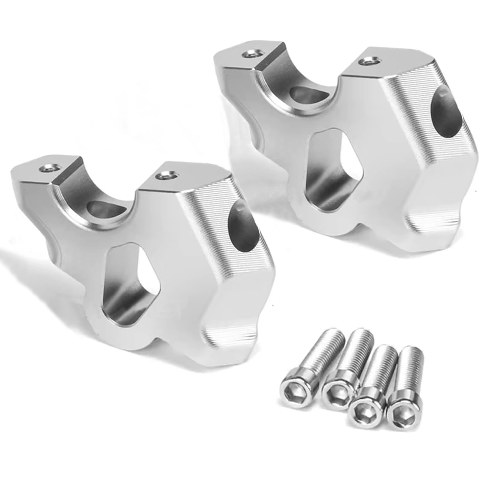 2pcs Moto Supporti Manubrio Riser per R1300GS R 1300 GS Adventure TE Trophy 2024 2025 - Argento