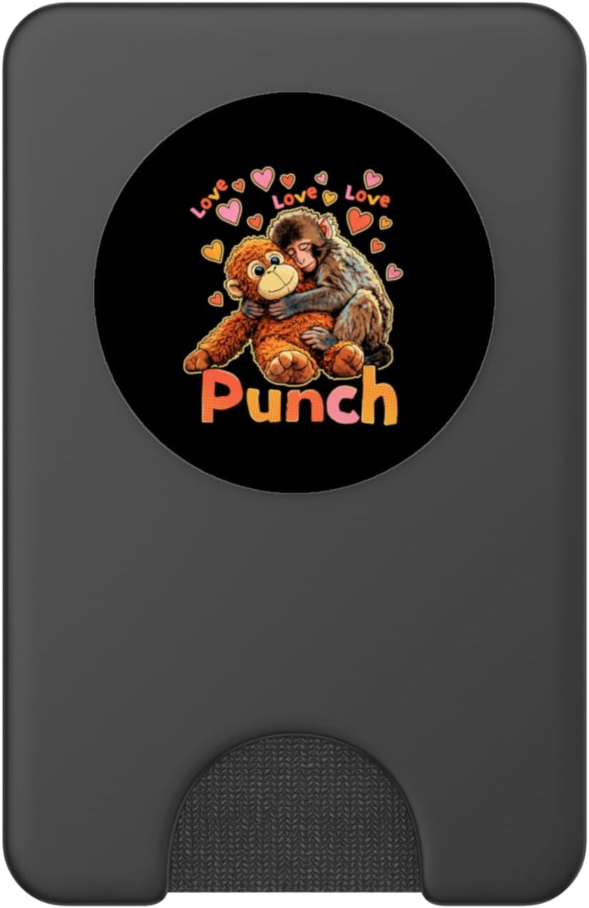 Baby Monkey Punch Mama Monkey Toy Warm Hug Team Punch PopSockets PopWallet for MagSafe image 2