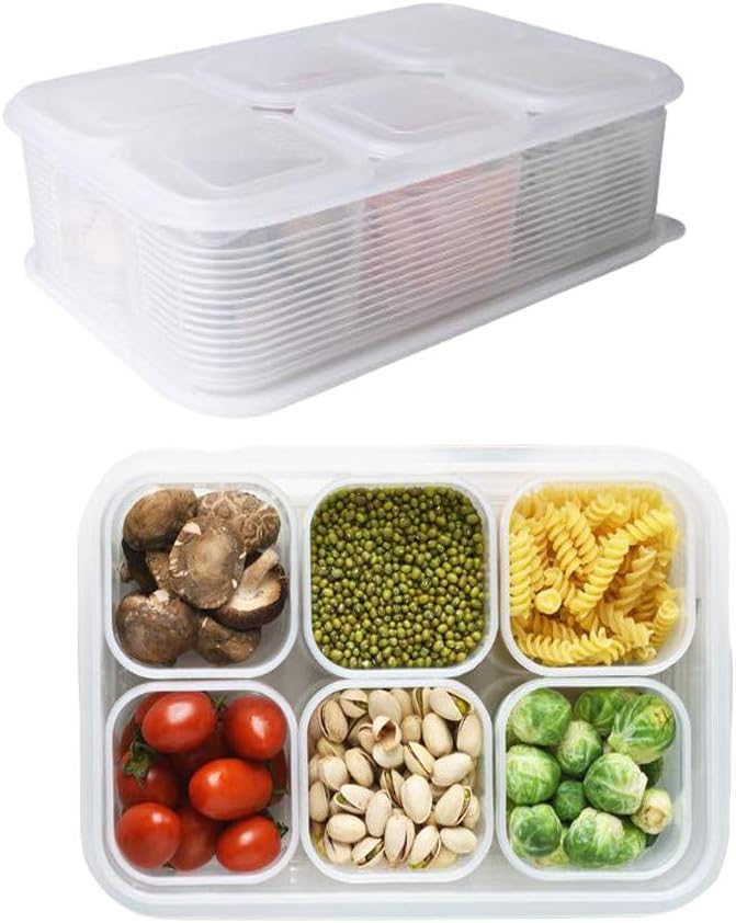 食品保存容器セット 6PCS 冷蔵庫用 