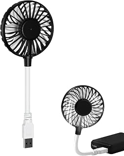 USB扇風機 小型 ミニ携帯送風機 USB直挿し式で 静音 ポータブル usb給電式 薄型デザイン 角度調整可能 (ブラック) | 軽量 携帯に便利 小型で持ち運びやすく、家庭、オフィス、キャンプ、旅行などに最適