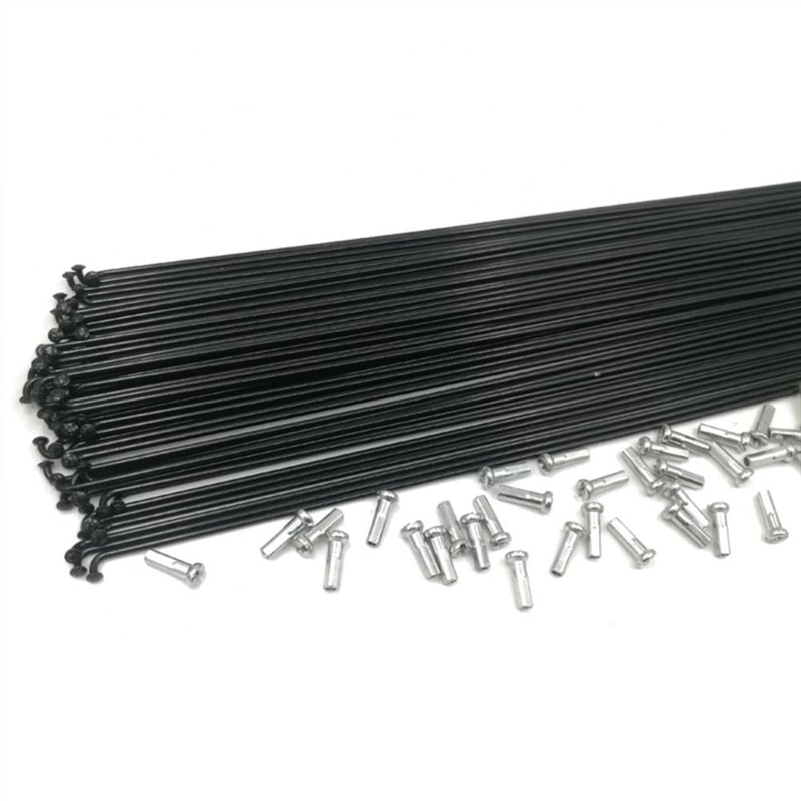 Radios de Acero para Bicicletas, 12pcs 260-296 mm Ciclismo de Acero Inoxidable Bike Bike 14 G Radio Radio de la Aguja de Tejer Bicina de Cobre eléctrico Rueda de Cobre(296mm)