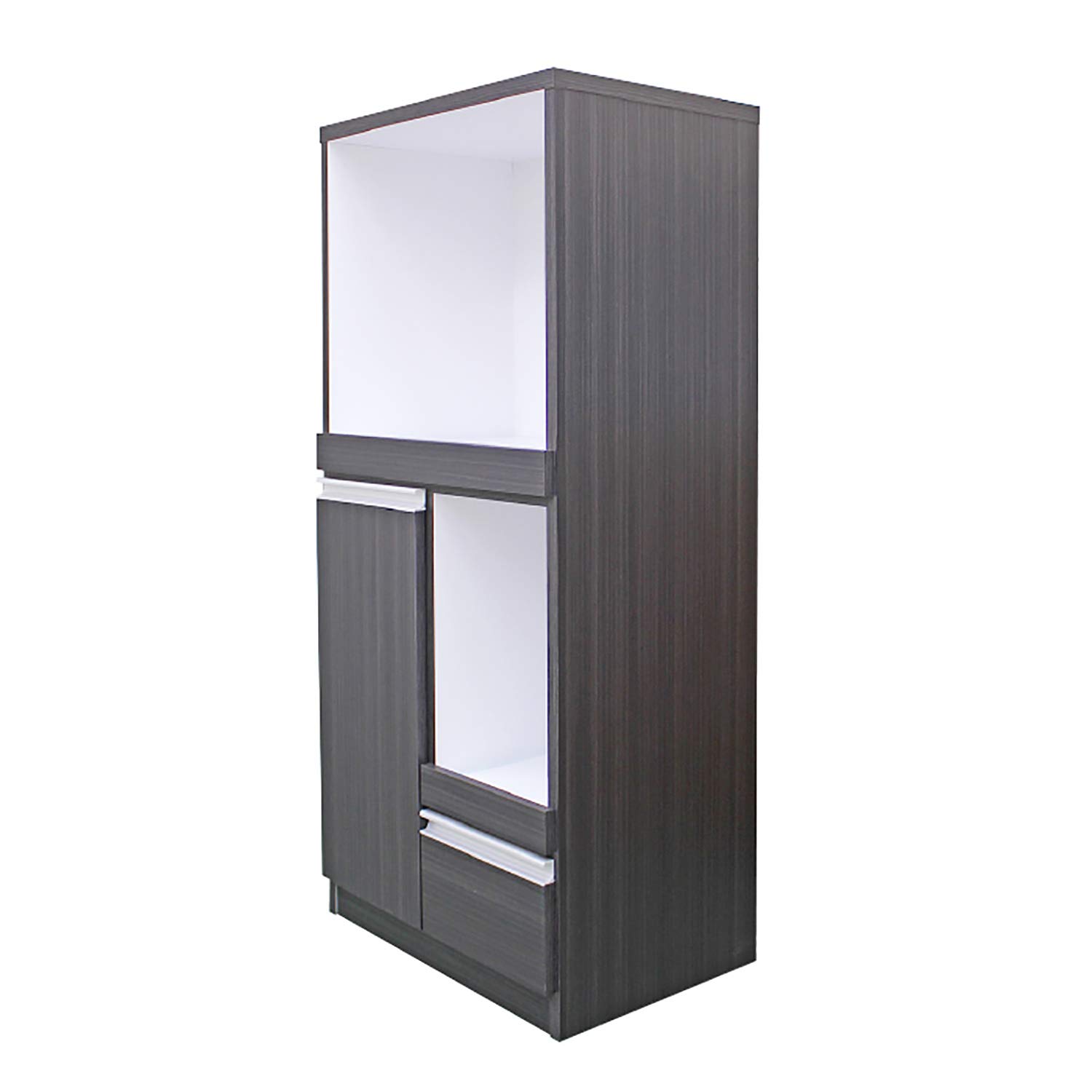 Amazon｜食器棚 60 レンジ台 クオーネ (ダークブラウン) 日本製 完成品