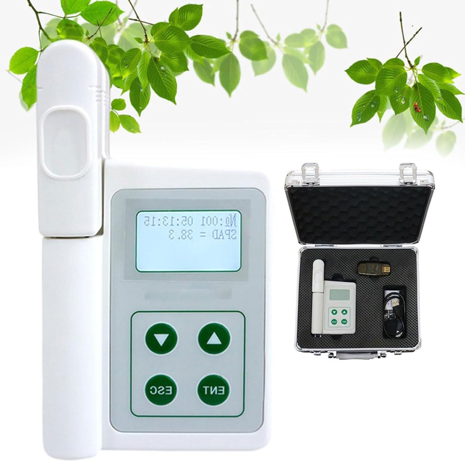 Compteur de chlorophylle portable pour l'analyse des nutriments et d'azote des plantes