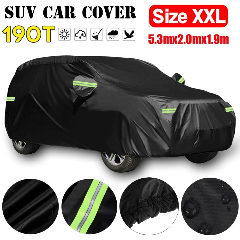 Bâche Voiture Étanche Housse De Voiture SUV Universelle Intérieur Extérieur Coupe-Vent Anti-Poussière Soleil Pluie Protection Neige UV Argent Housse De Voiture M/L/XL/XXL Housses pour auto ( Color : G