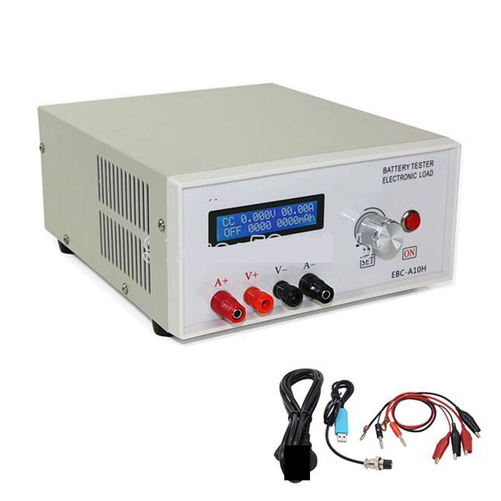 Tester Batterie, EBC-A10H Tester di carico elettronico multifunzione Capacità della batteria Power Bank e test di alimentazione CC 10A 150W,Tester Pile
