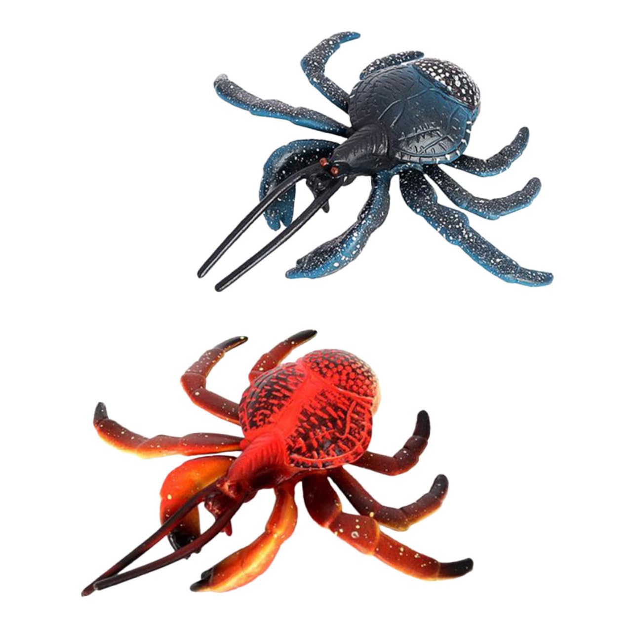 2pcs Coconut Crab and Sea Life Animal Models for Boys and Girls, Solid Realistic Crab Figurines, Ocean Animal Toys and Fish Tank Decor Set