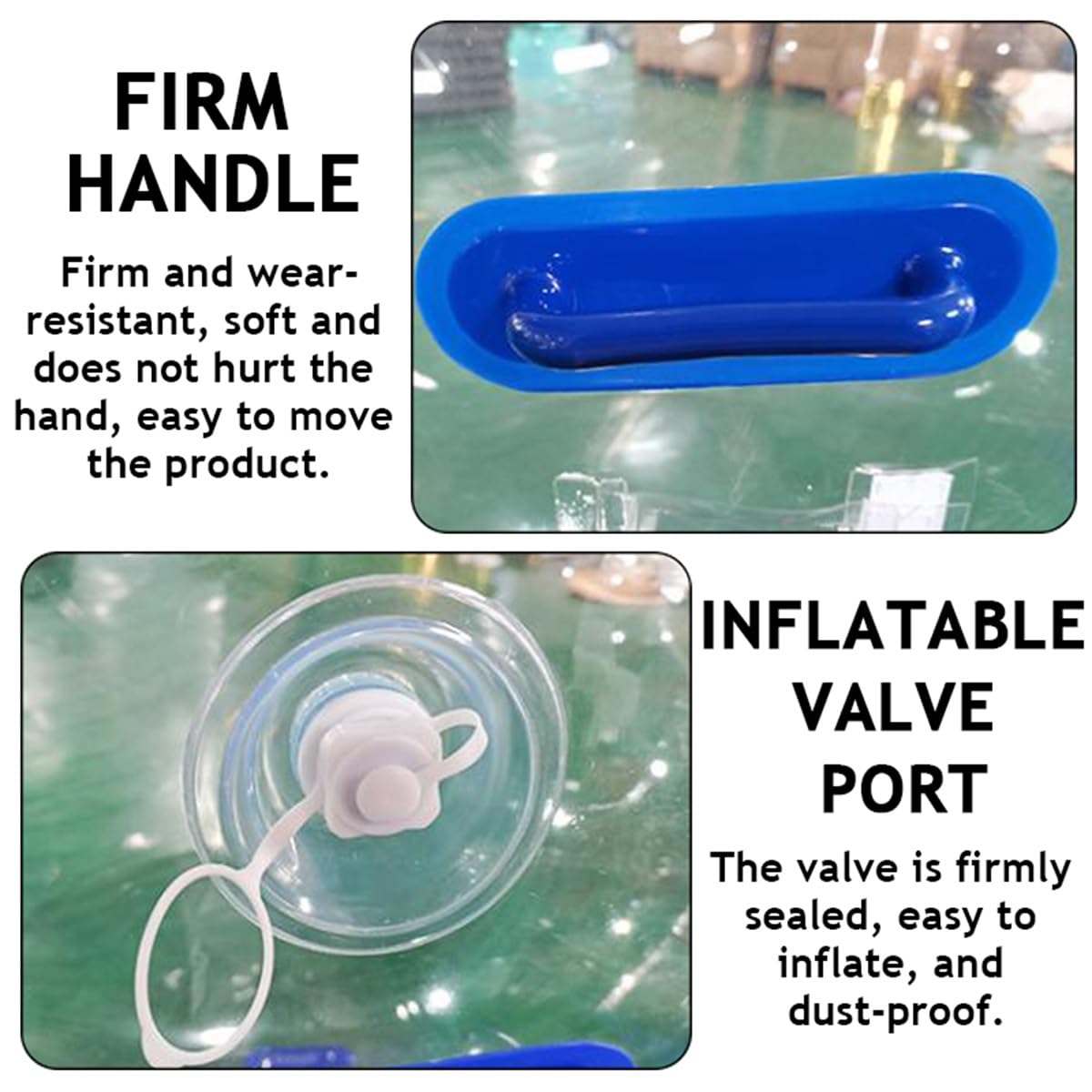 Pallone gonfiabile in PVC trasparente, con cerniera, per spiagge e piscine, con pompa ad aria, divertente attrezzatura per sport acquatici