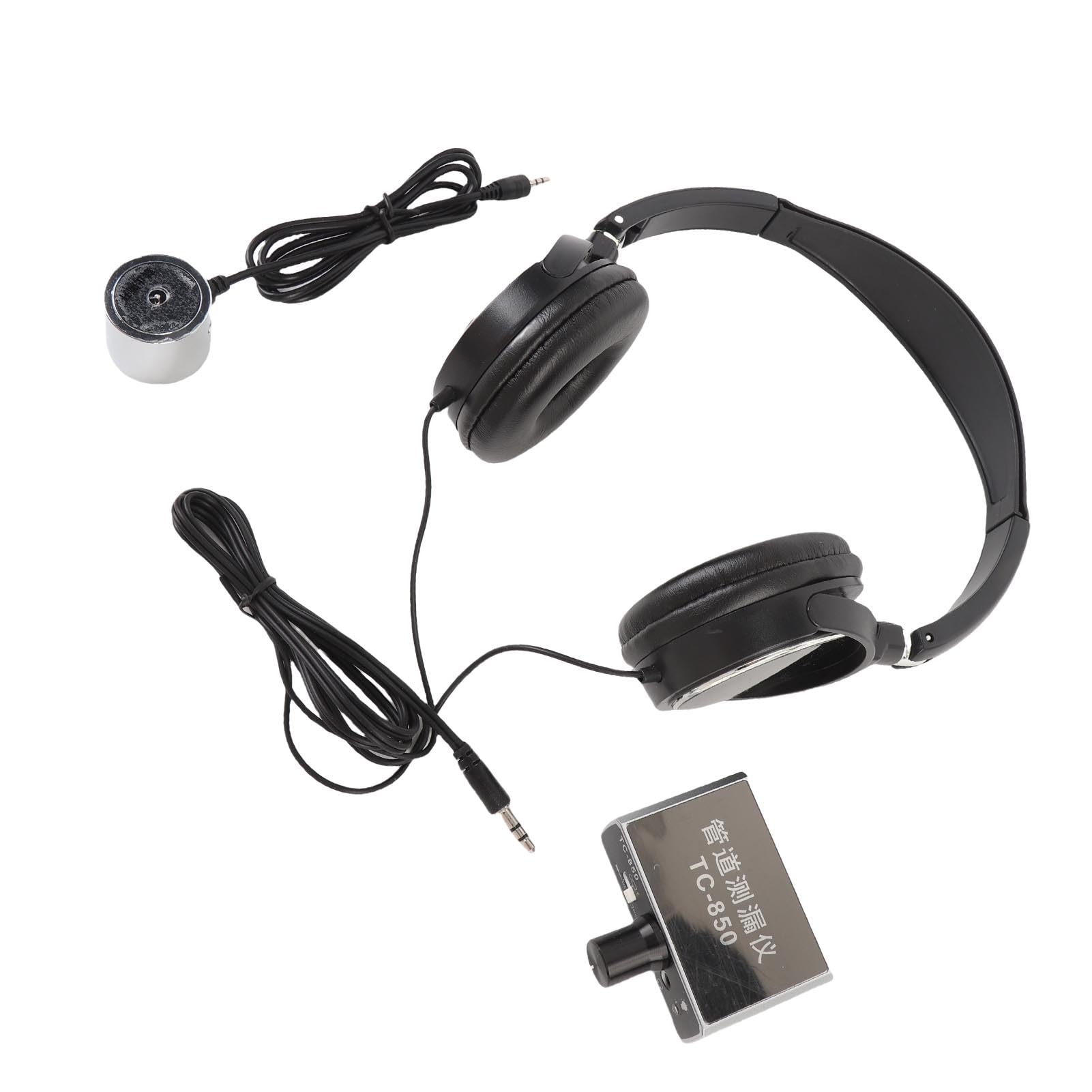 FILFEEL Detector de Fugas de Tuberías con Amplificación de Sonido 20000X y Sondas Duales - Herramienta de Detección de Tuberías Subterráneas Recargable con Sensibilidad de -70 DB para de Cemento y