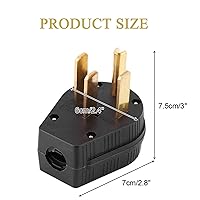 Vista 5 de Nema 14-50P Enchufe 50 Amp 125250 V Enchufe con 3 polos 4 cables Heavy Duty Spec Grado Industrial para Secadoras y Rangos