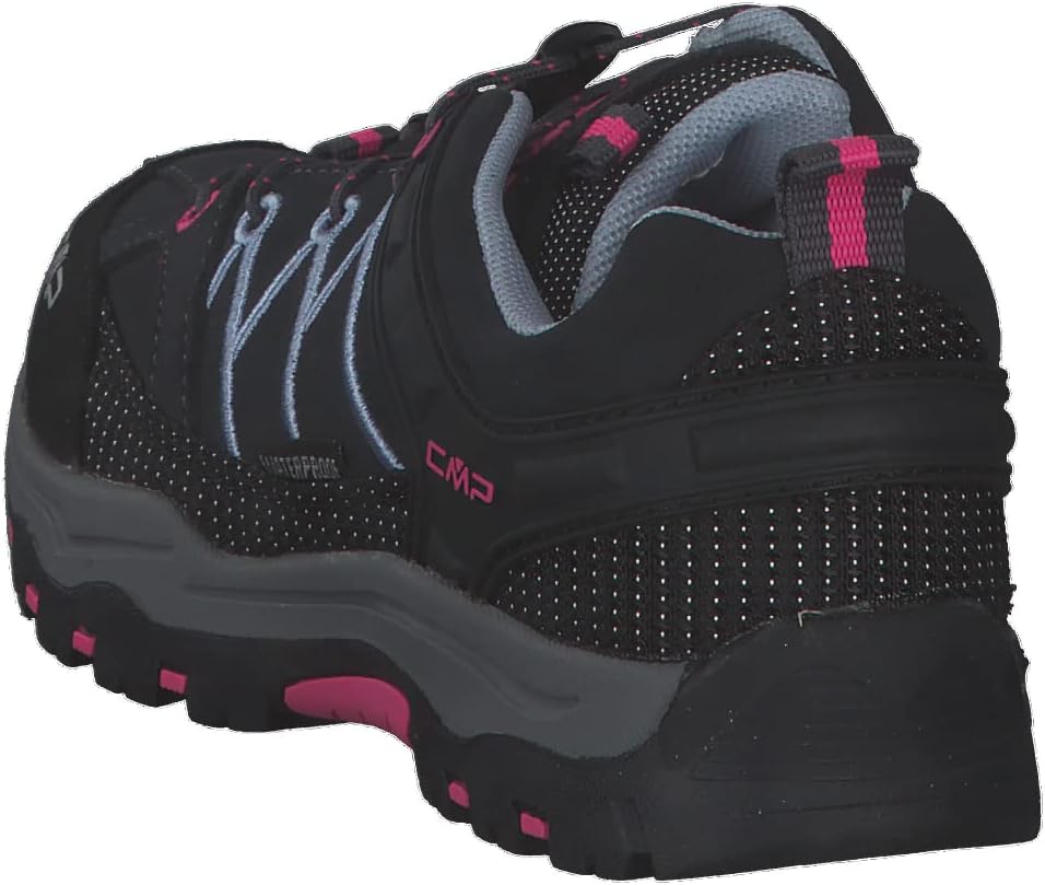 CMP Unisex-Child KIDS RIGEL LOW TREKKING SHOES WPTrekking Shoes, Titanium-blue-pink, 11