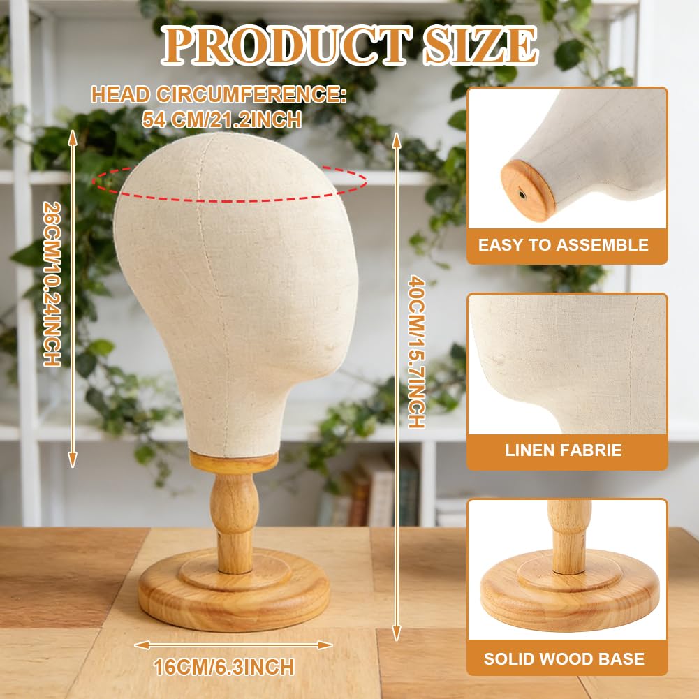 Supporto per parrucca, 21"/54 cm
