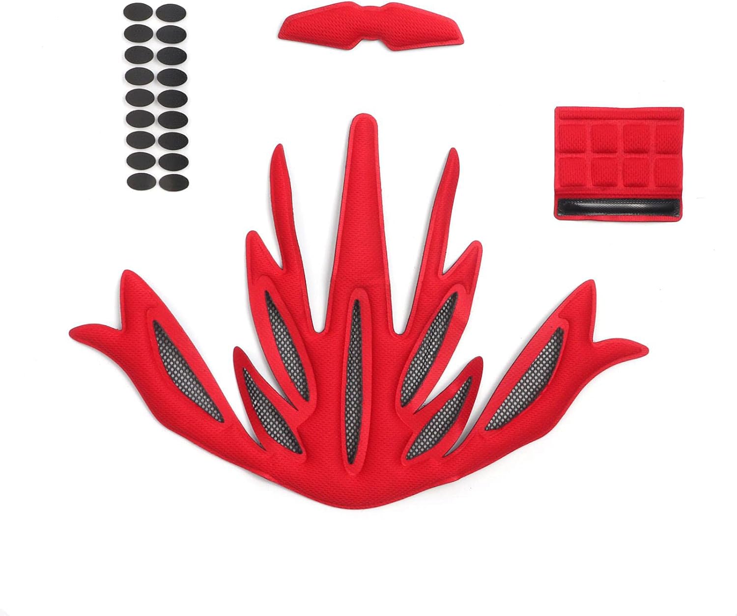 Helmet Inner Padding Net Foam Pads Kit Sealed Sponge Protective Lining Protection Liners Cushion Mat Set for Outdoor Sports Cycling Bike Motorcycle Bicycle Riding Accessories