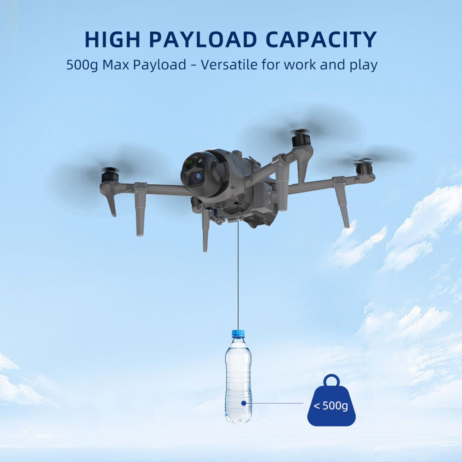 LICHIFIT Drone Airdrop System with Landing gears for DJI Mavic 4 Pro Photosensitive Thrower Transport Delivery Payload Release Air Dropping Device Extended Legs - Image 4