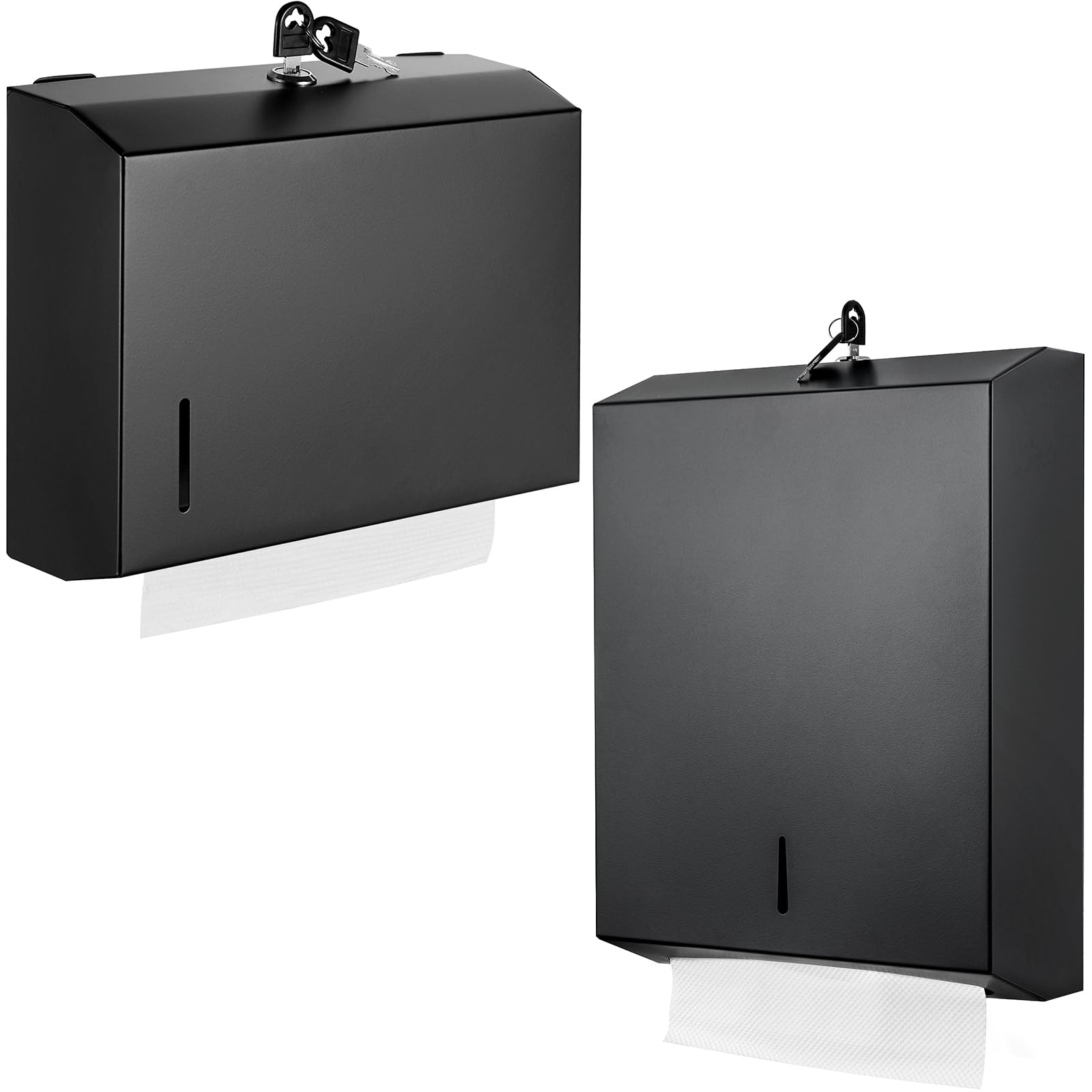Paper Towel Dispenser Wall Mount Commercial (Matte Black)