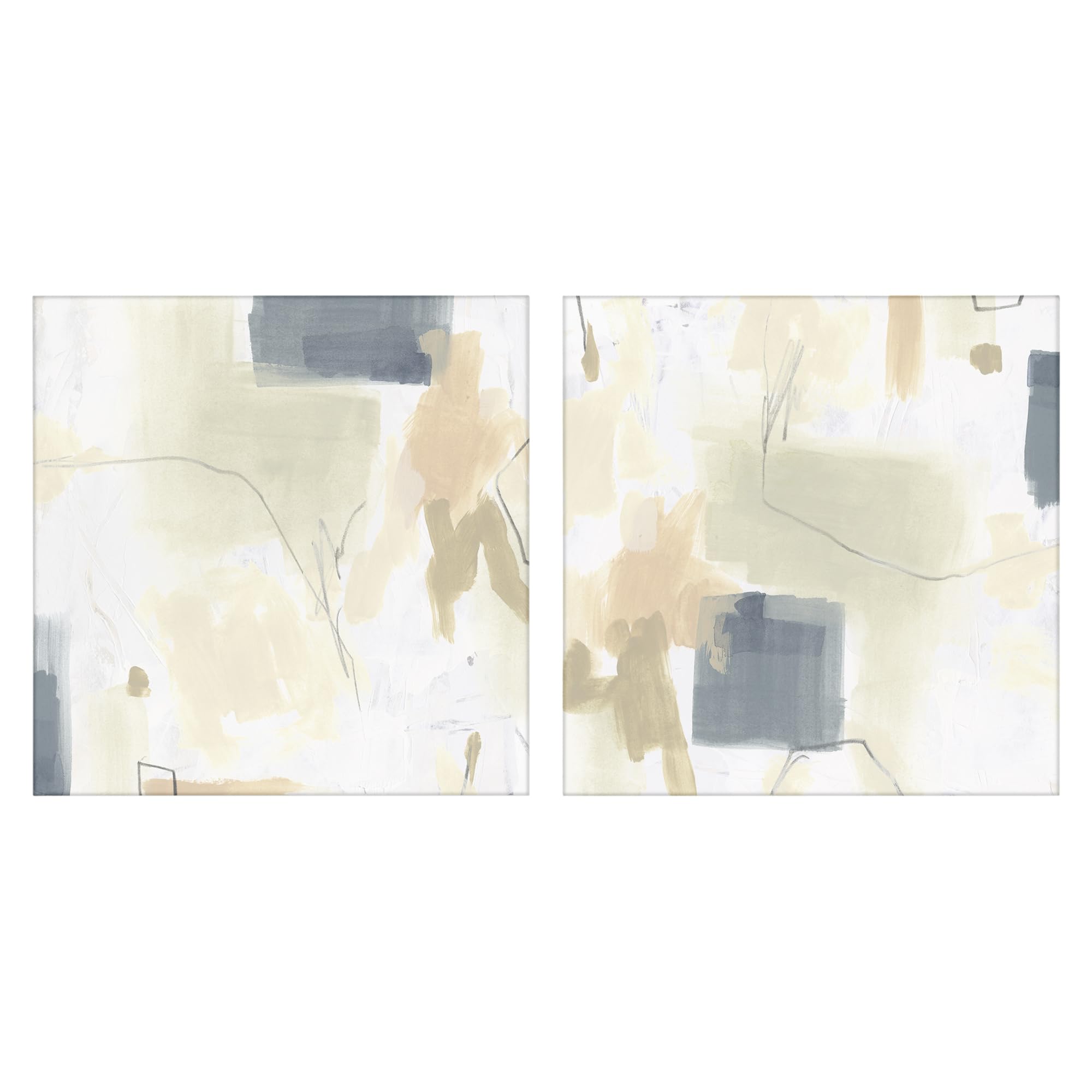 Stupell Industries Muted Plaster Line 'Muted Plaster Line'| 2Pc Canvas Art Set 2