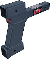 Vista 18 de TOPTOW 64121 - Elevador de extensión de enganche de remolque receptor de 2 pulgadas con elevación/caída de 2 pulgadas, vástago sólido, capacidad