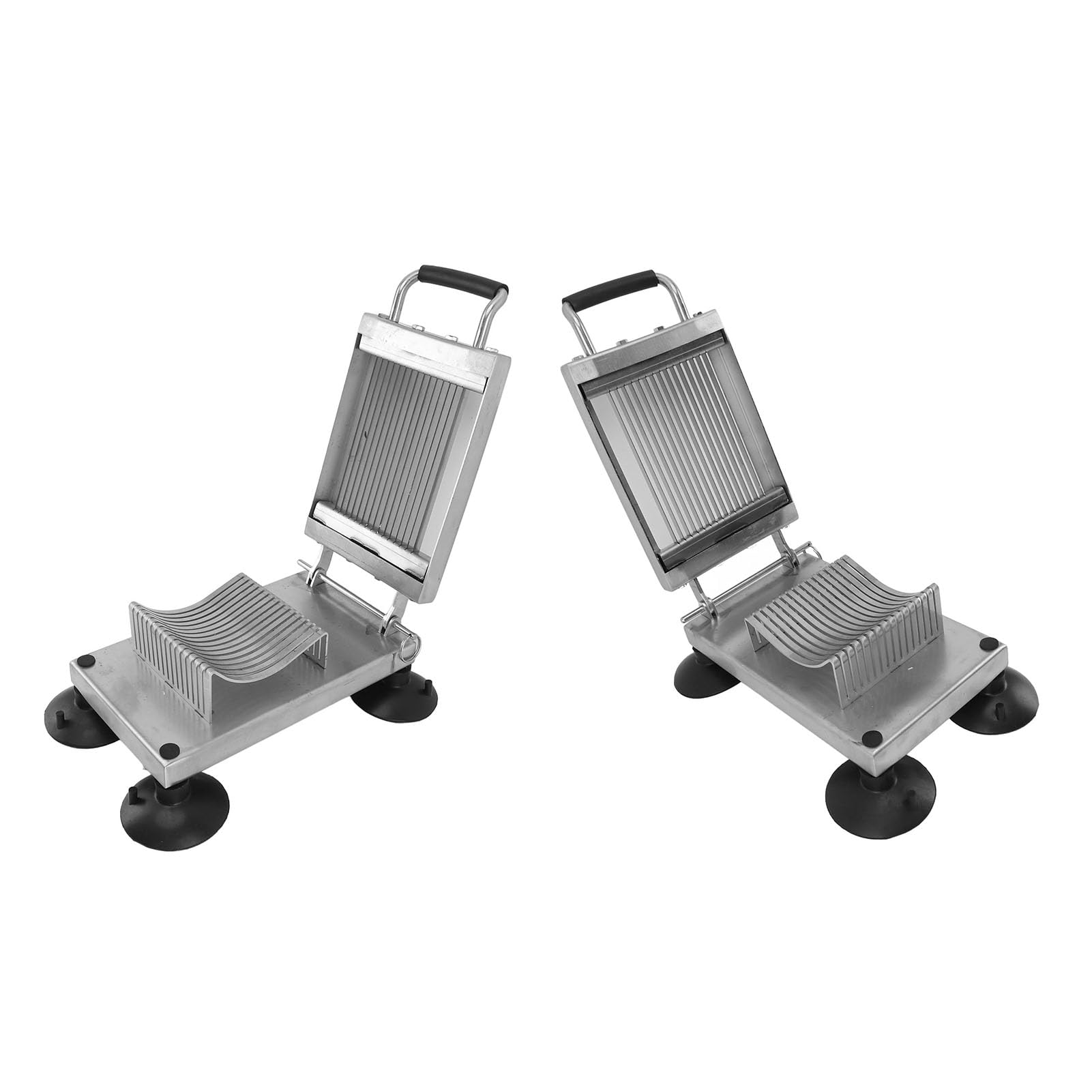 KIMISS Cortador de Verduras y Rebanador de Alimentos comercial: Picador Manual de Acero Inoxidable con 4 Ventosas para Lechuga, Cebollas, Patatas y Más (6.5MM)