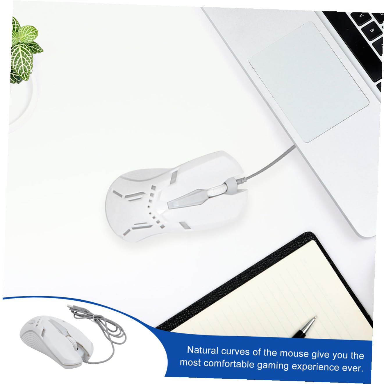 Didiseaon Tastiera Mouse Combo Ergonomico Tappetino e Cuffie Retroilluminata per Gioco Accessori per Computer da Ufficio Gioco