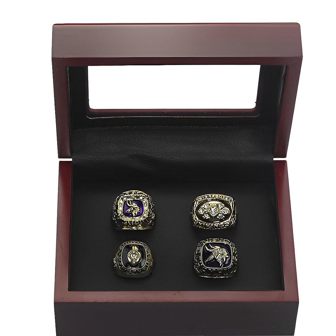 Anillos de campeonato de fútbol regalo histórico con caja de presentación para fans