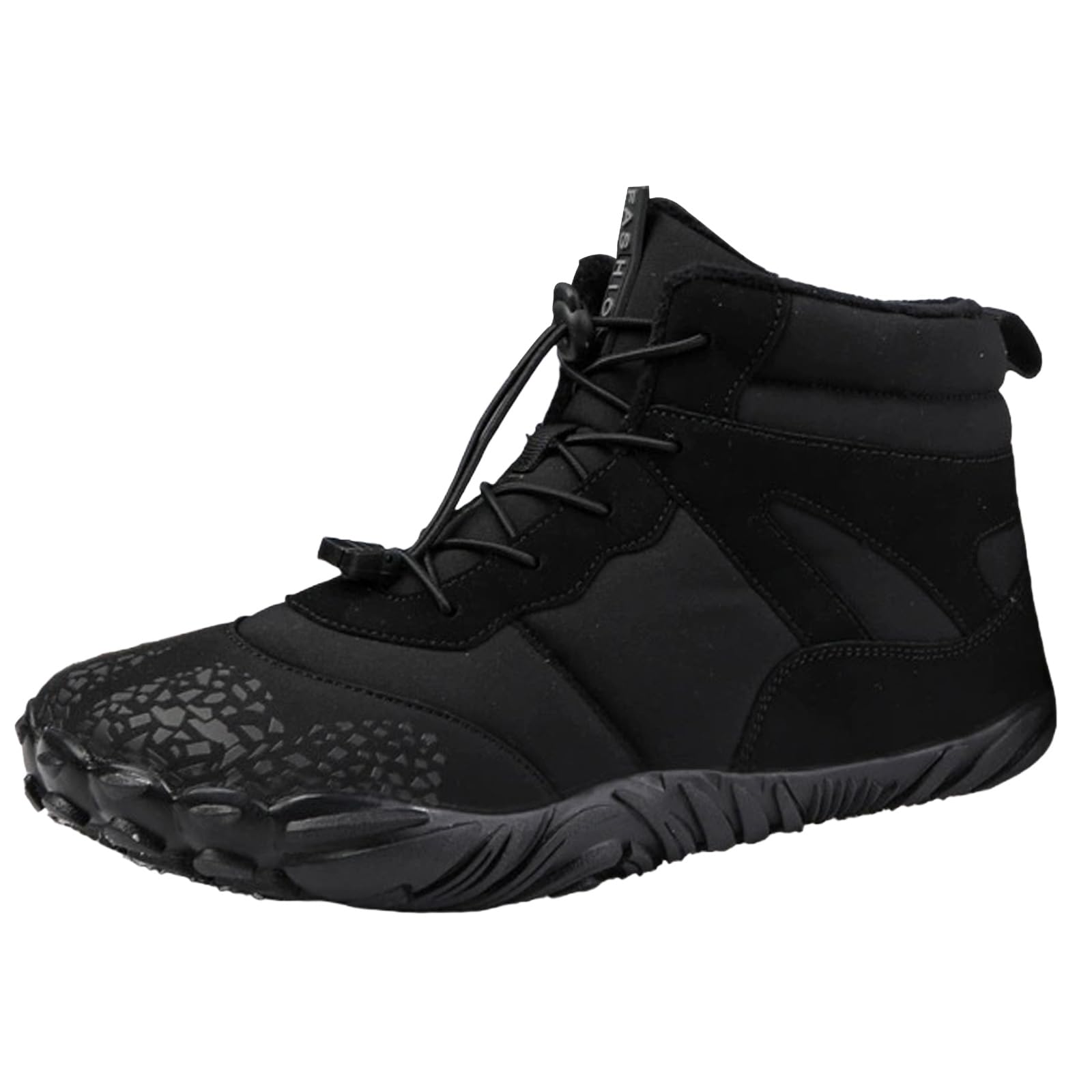Womens Mens Hike Winter Barefoot Boots Fur Lined Zero Drop Sole Snow Boots Non-Slip Waterproof Comfortable Wide Toe