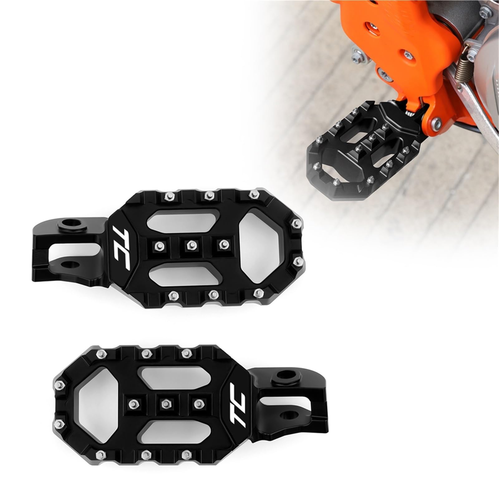 Accessoires Moto TC85 Repose-Pieds et Leviers Aluminium pour Sorties Cross 2018-2023