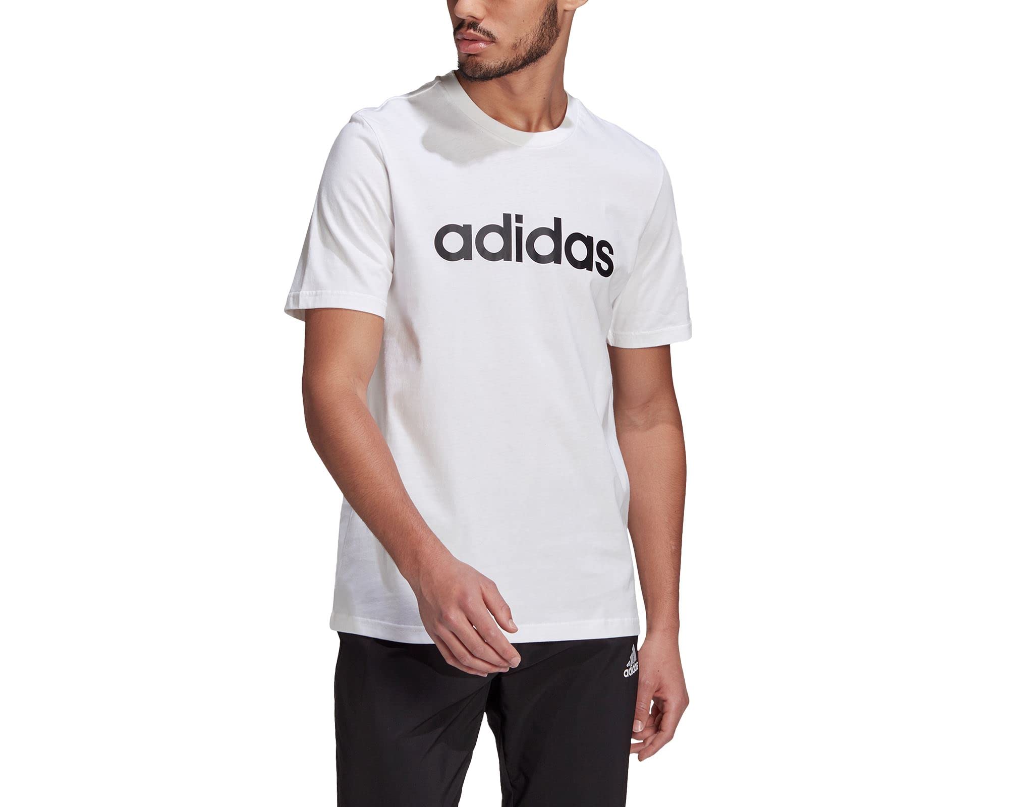 adidas mens Essentials Embroidered Linear Logo T-SHIRT