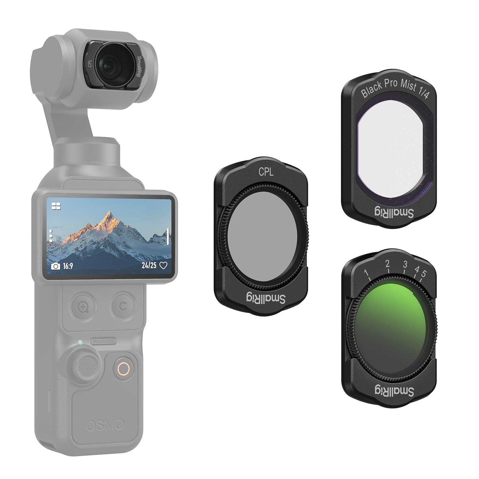 Amazon.co.jp: SmallRig DJI Osmo Pocket 4/3用 磁気式フィルター3個