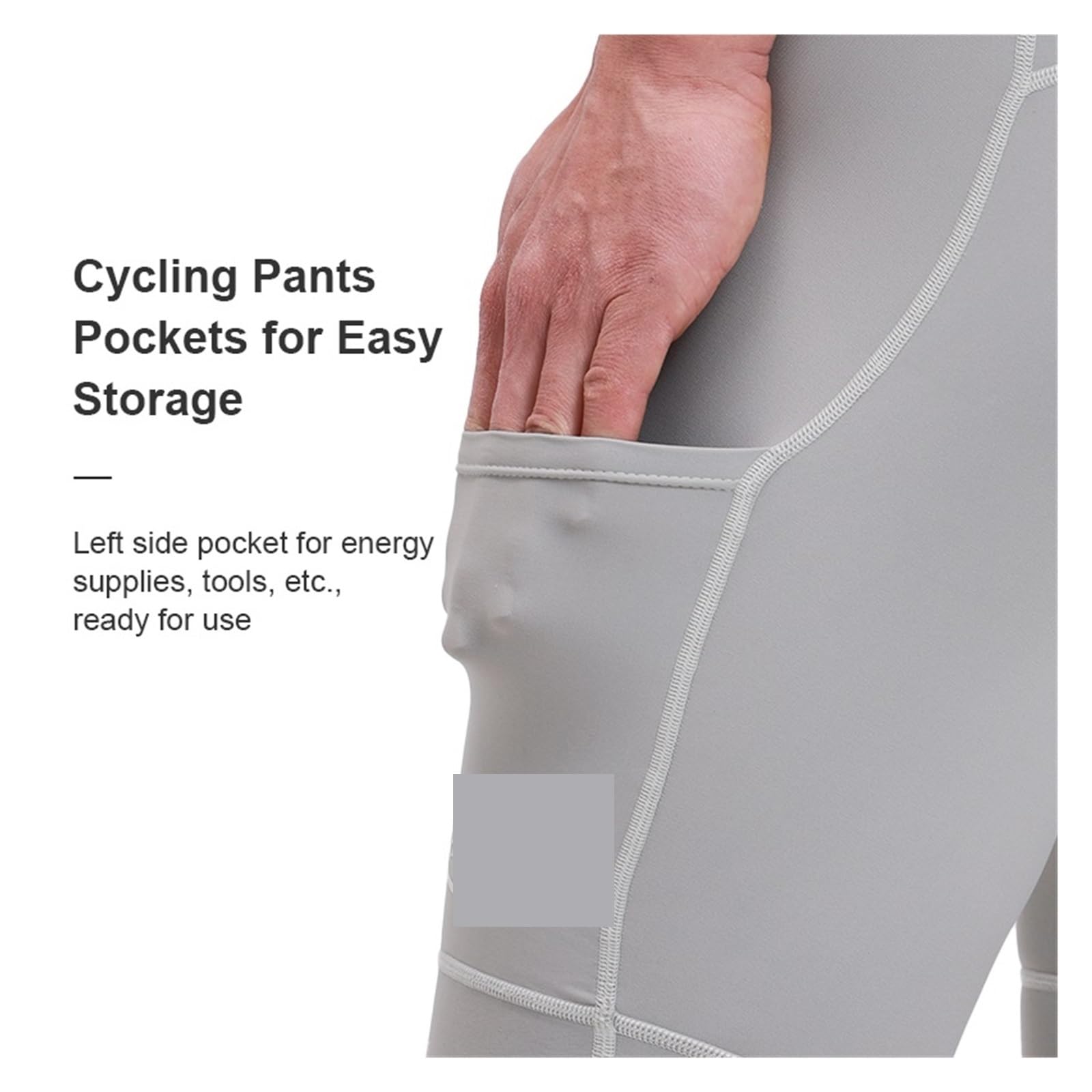 Culotte de ciclismo for hombre, cintura alta, transpirable, con tirantes y bolsillos Para Ciclismo