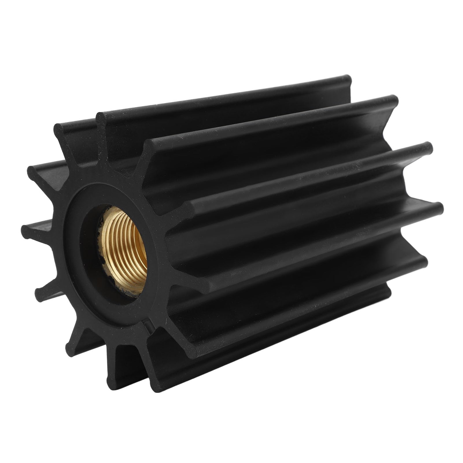 SIXRUN Girante per Pompa dell'acqua a 12 Pale, Girante Marina in Gomma, Metallo, 97 Mm X 130 Mm, con Diametro Interno di 25, Flusso d'acqua Aumentato, Facile da Montare per Motore Fuoribordo F95