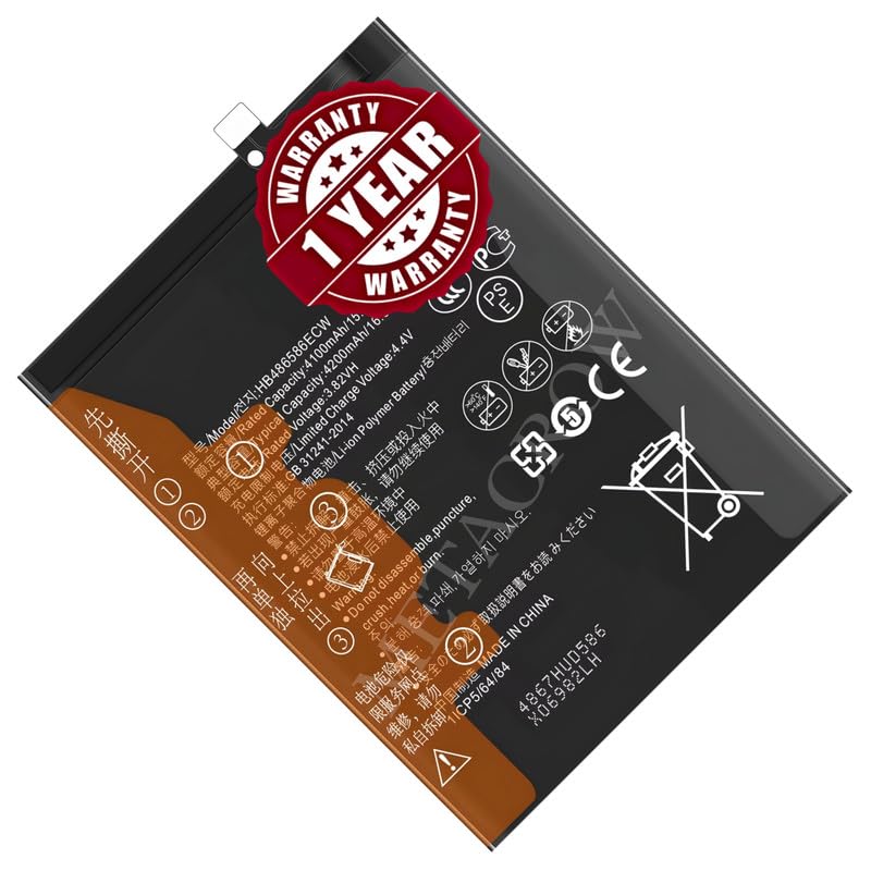 Image of Original HB486586ECW Battery Compatible with Huawei Mate 30 4G (TAS-L09, TAS-L29, TAS-AL00, TAS-TL00) - (4200mAh) - 1 Year Warranty CD6